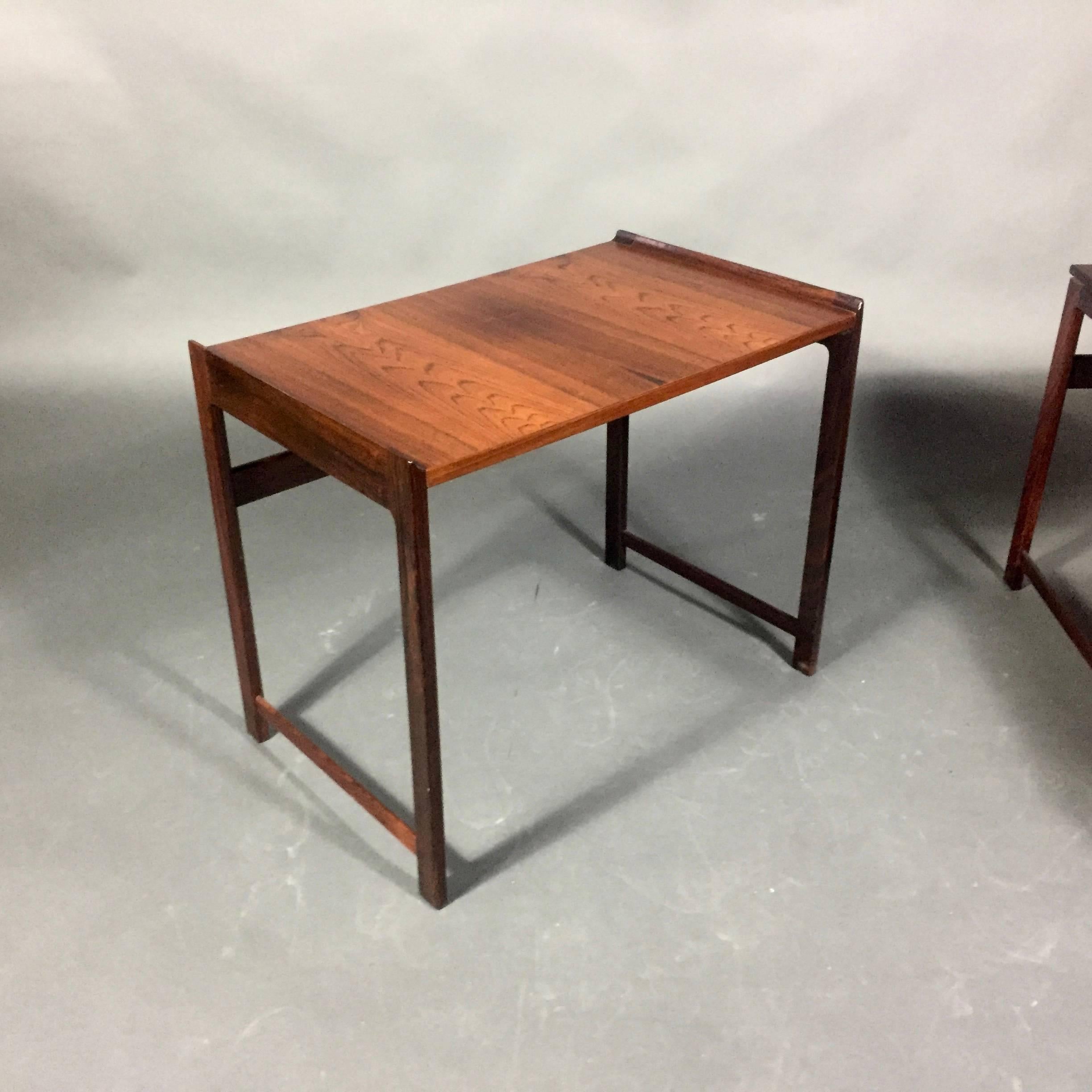 Set of Danish Rosewood Nesting Tables, circa 1970 2