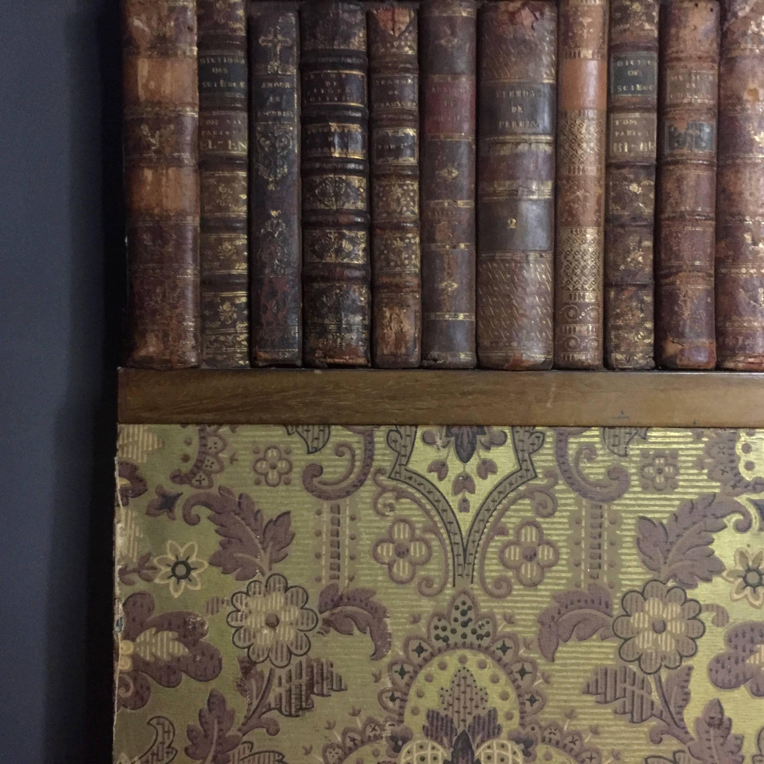 Late 19th Century Panels of 18th Century French Bookbinds In Good Condition For Sale In Hudson, NY