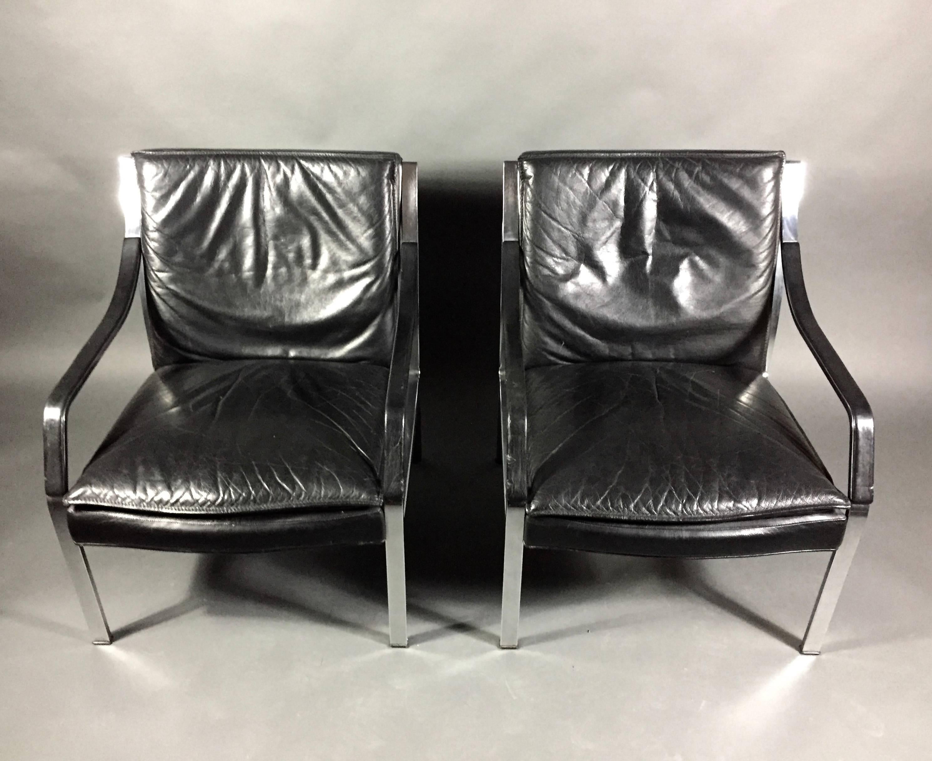 Mid-Century Modern Pair of Preben Fabricius for Walter Knoll Armchairs, Germany, 1970s For Sale