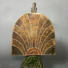 Art Deco Table Lamp, Mica and Glass, France, 1920s