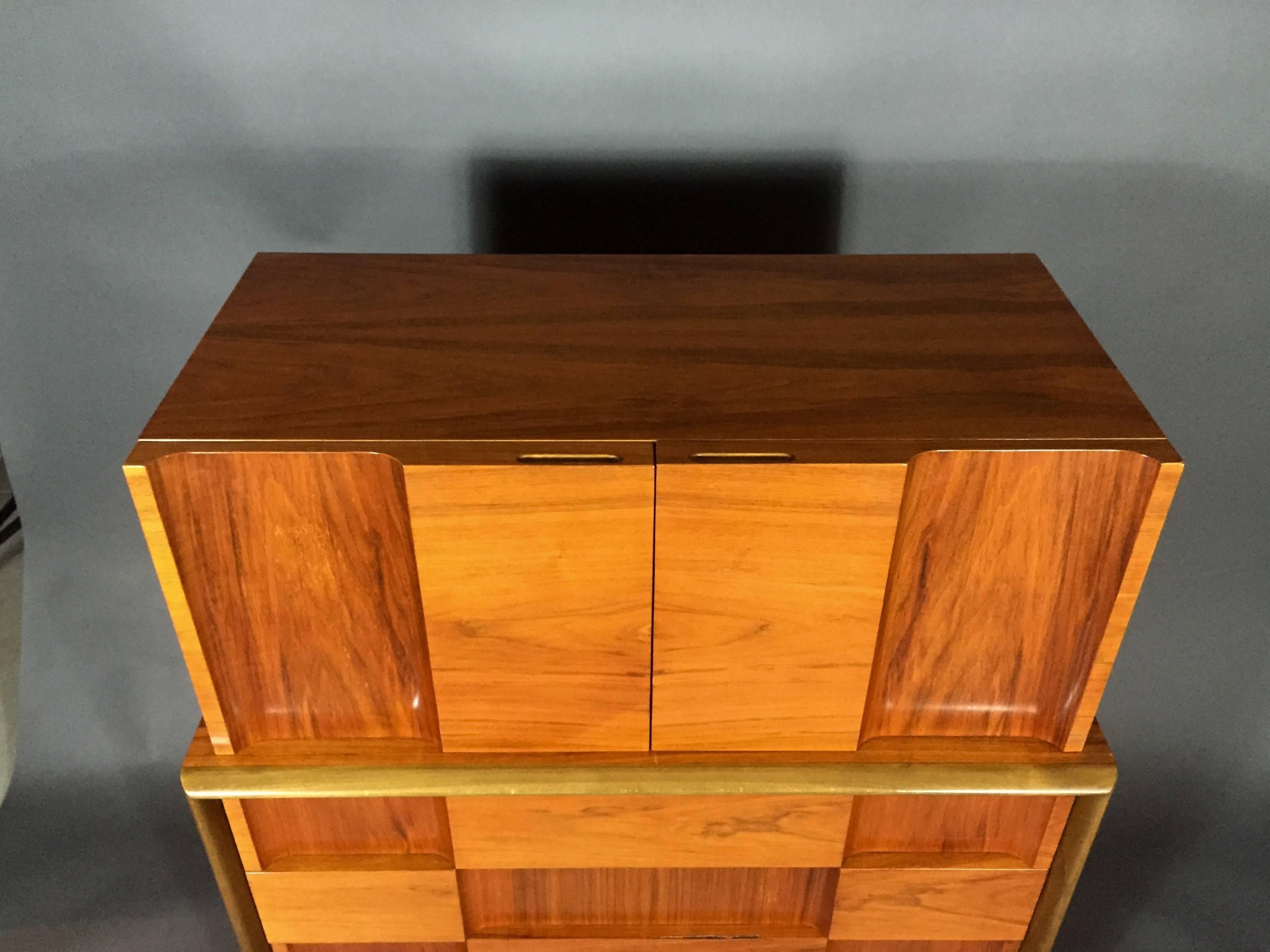 Edmond Spence Tall Chest, Walnut and Beech, Sweden, 1950s In Good Condition In Hudson, NY