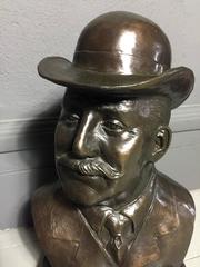 Bronze Bust of Frederic Remington on Marble Base, USA, 1990