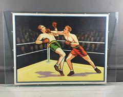 Vintage Boxing Lithograph, Willsons' Leicester, England, 1930s