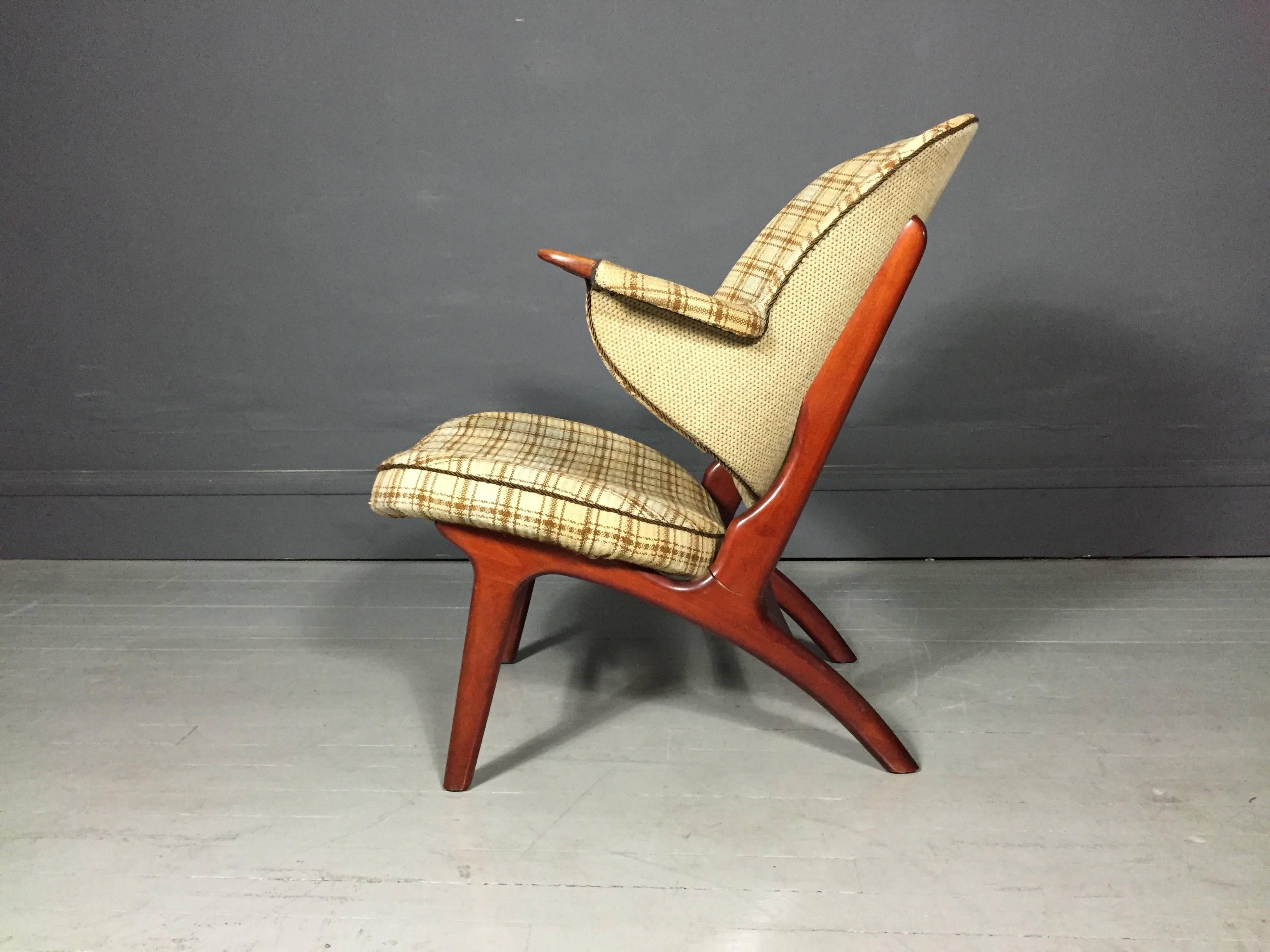 Mid-Century Modern Lounge Chair, Carl Matthes, Model 33, 1950s, Denmark