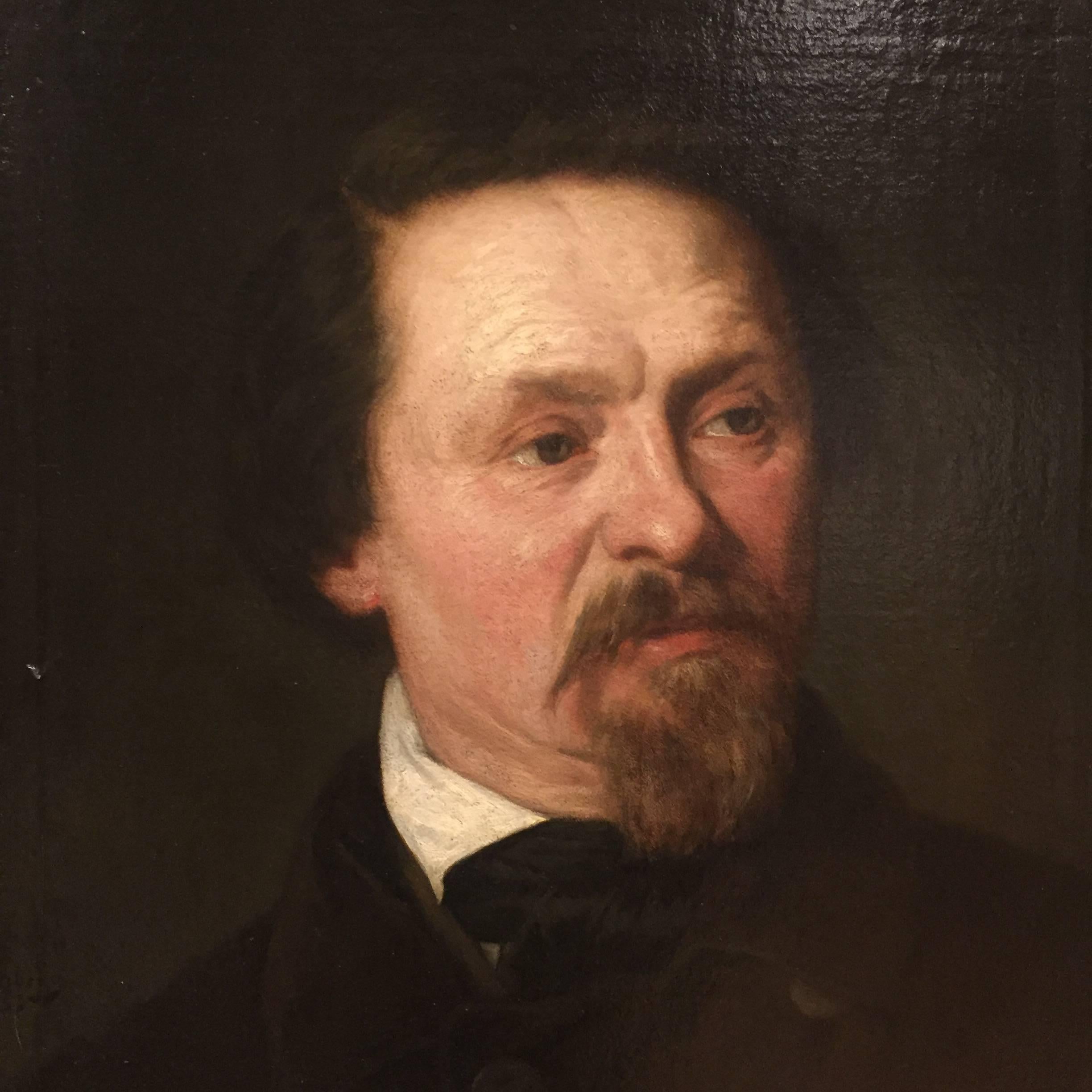 German August Jernberg, Portrait of Rademacher, 1853 For Sale