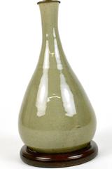 Asian Celadon Craquelure Vase Mounted as Lamp