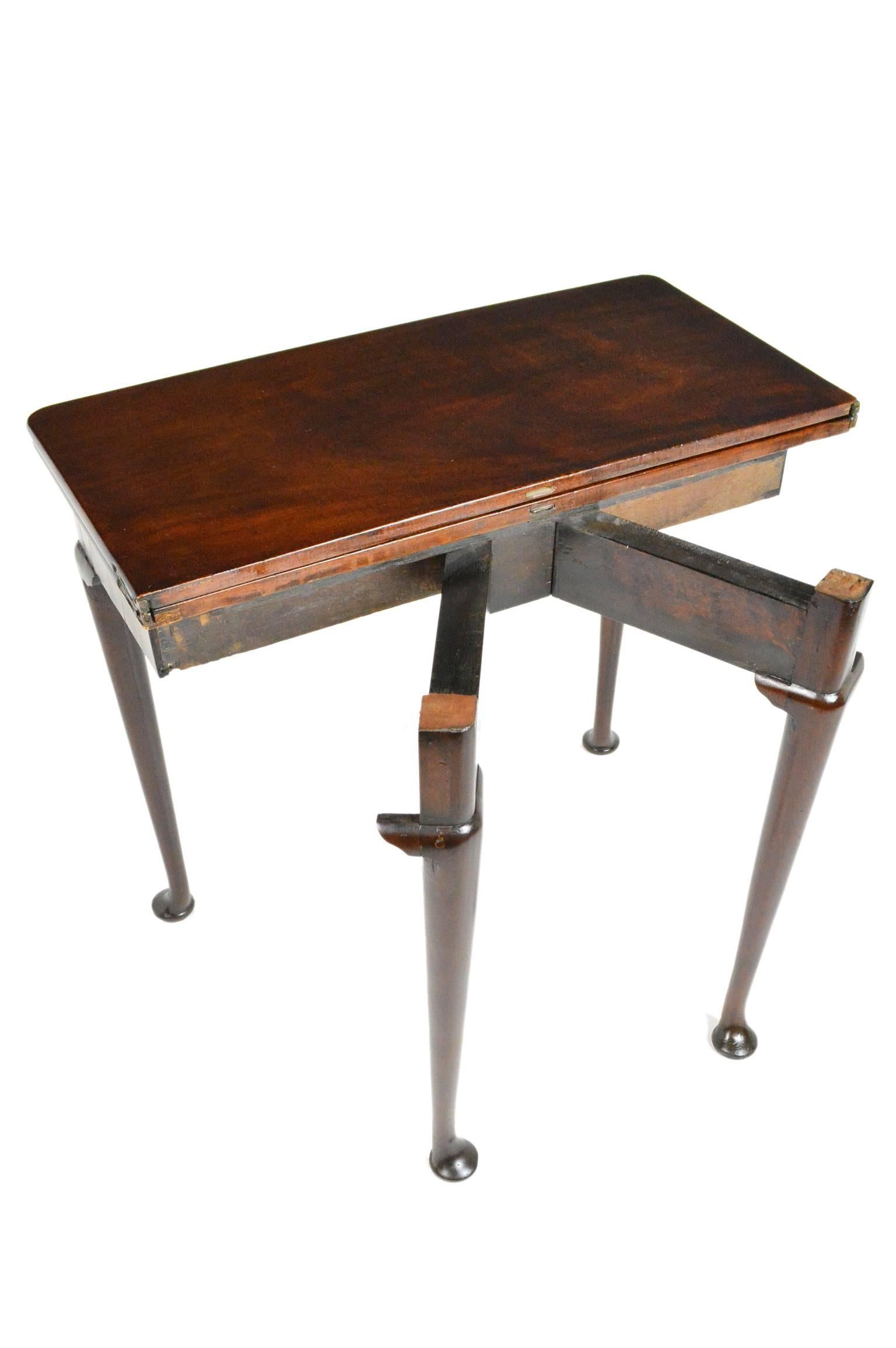18th Century English Mahogany Card or Game Table For Sale 5