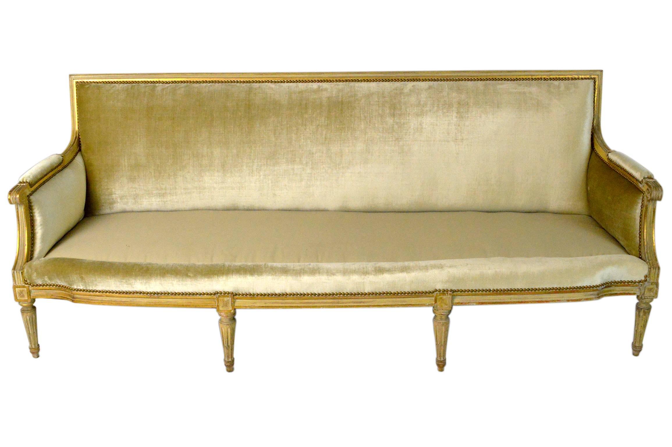 French Louis XVI Style Painted Canape Sofa 4