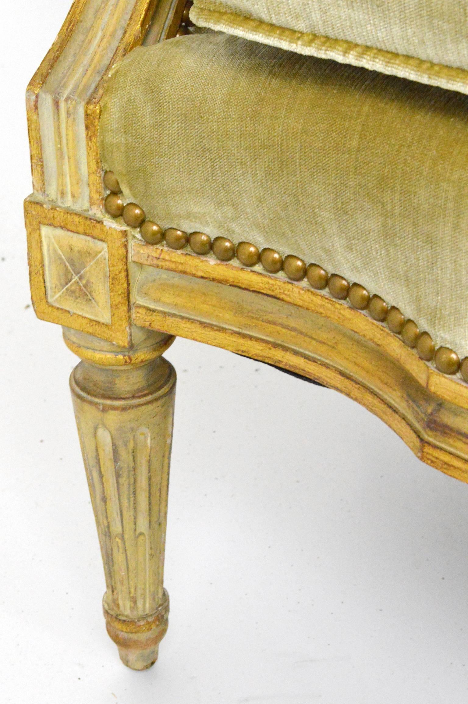 20th Century French Louis XVI Style Painted Canape Sofa