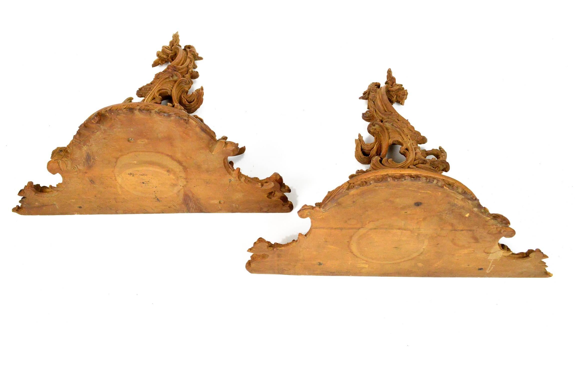 Pair of Fine Eagle Form Carved Wood Brackets 5