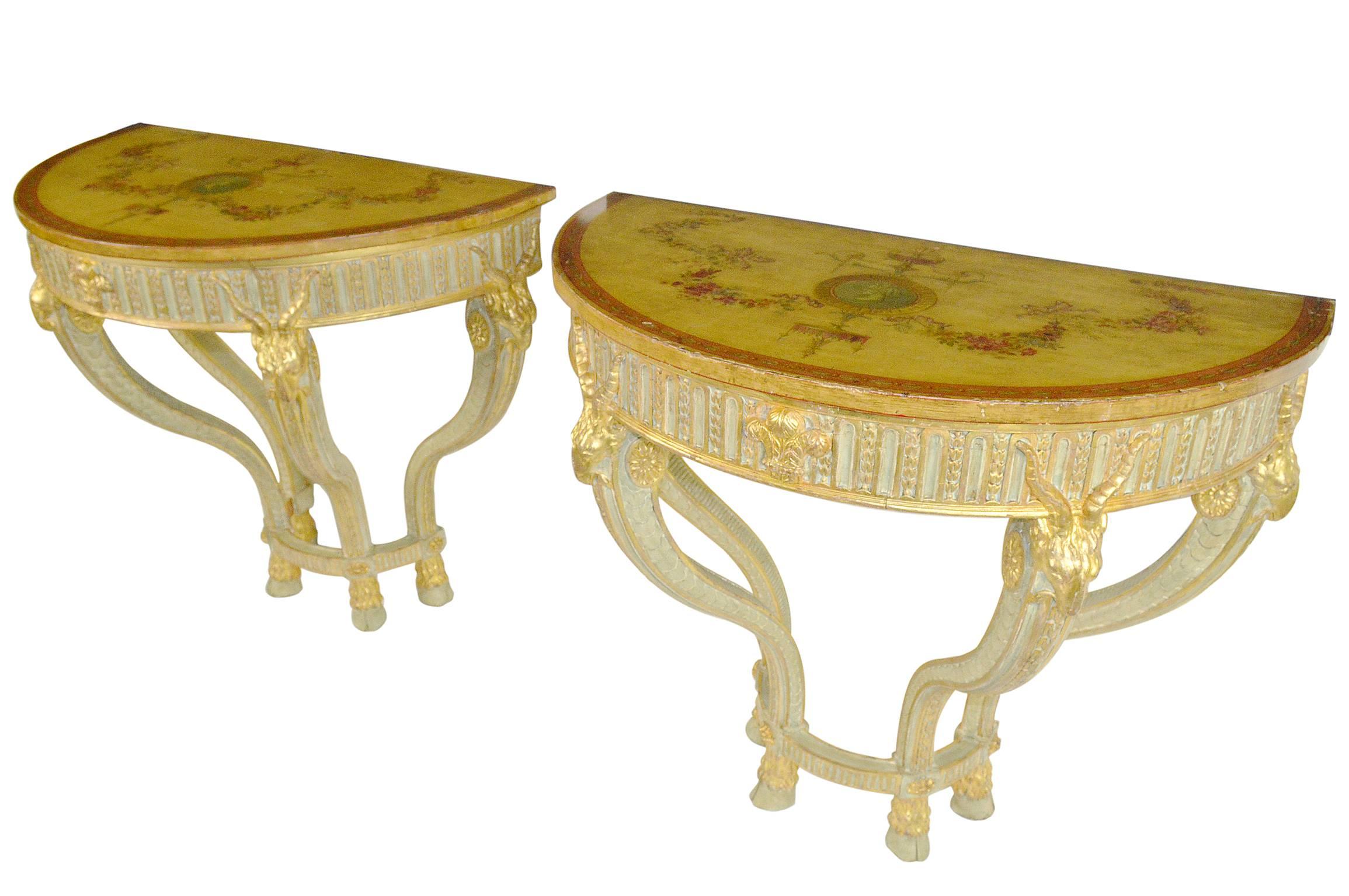 Fine Pair of 19th Century George III Style Console Tables For Sale 2
