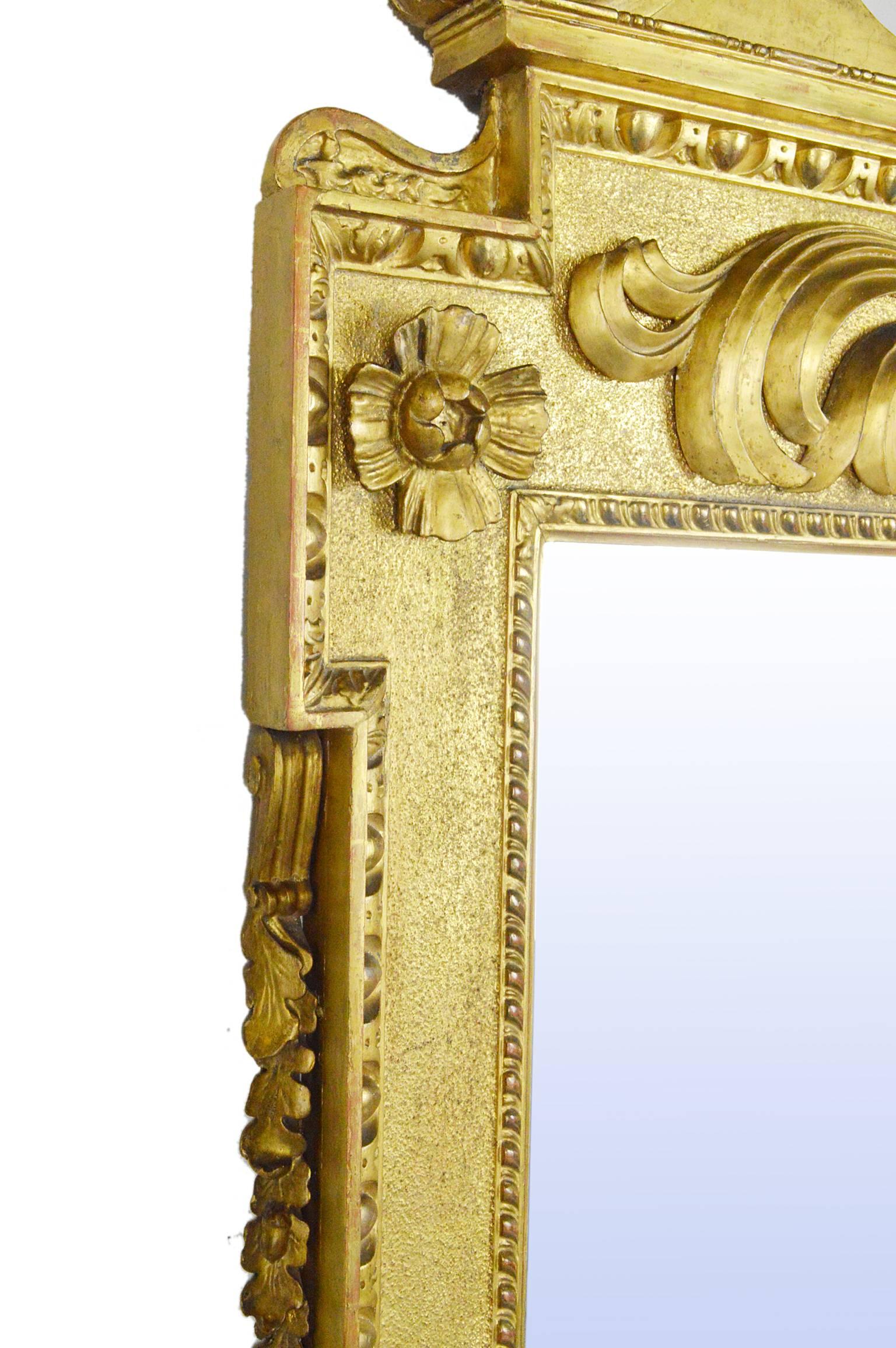 George II Style Gilt Mirror in the Manner of William Kent In Good Condition For Sale In Atlanta, GA