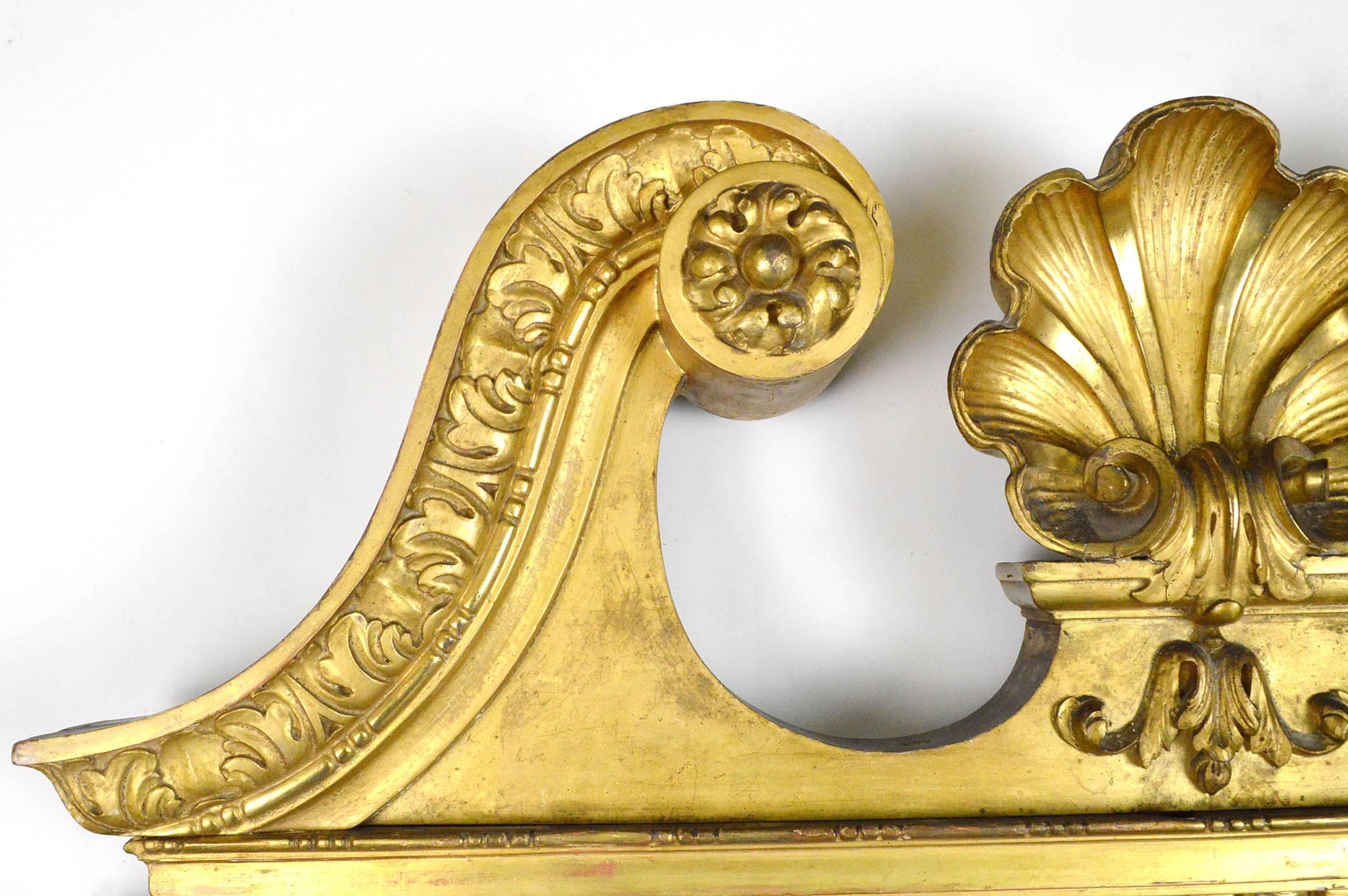 British George II Style Gilt Mirror in the Manner of William Kent For Sale