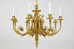 Louis XVI Style Gilt Bronze Eight-Arm Chandelier
