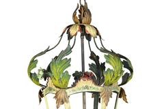 Italian Tole Painted Three-Light Lantern