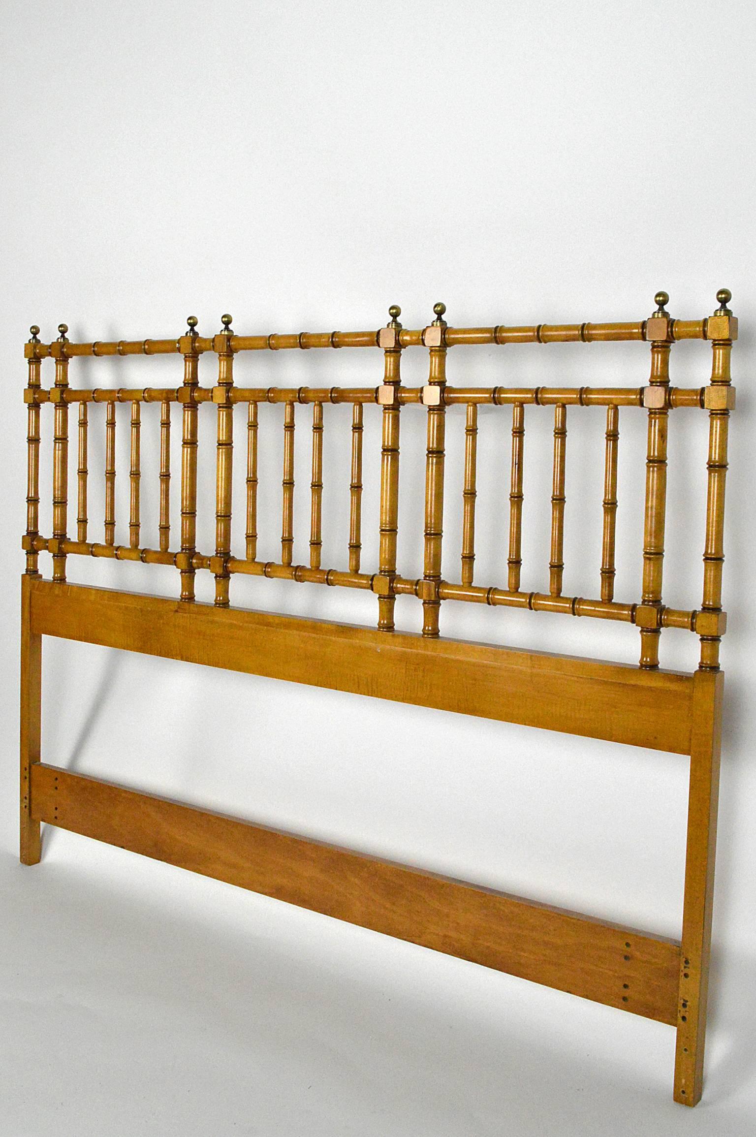 Chinese Chippendale style faux bamboo headboard. Full size.
