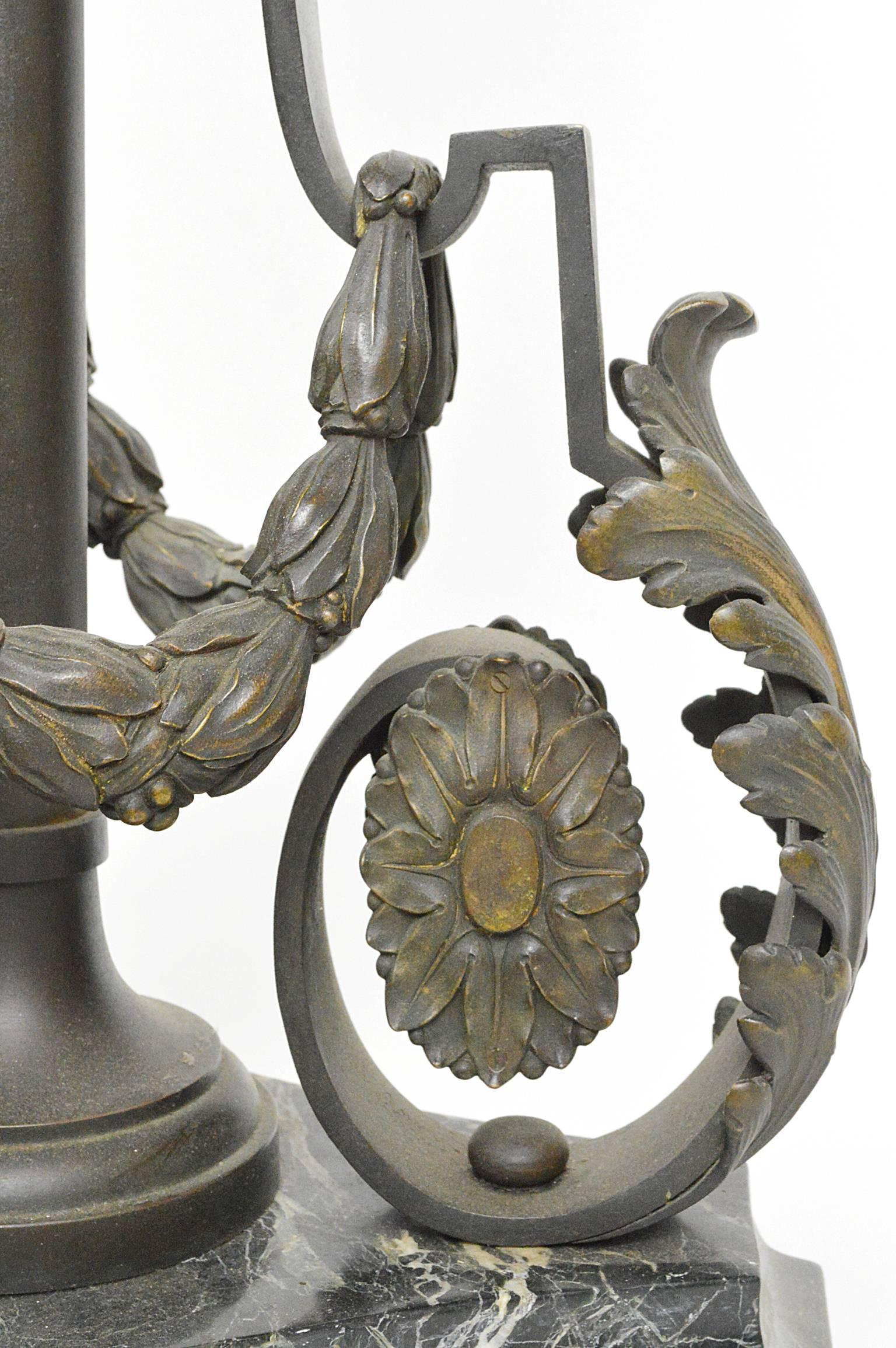 Pair of Alabaster and Bronze Floor Lamps 4