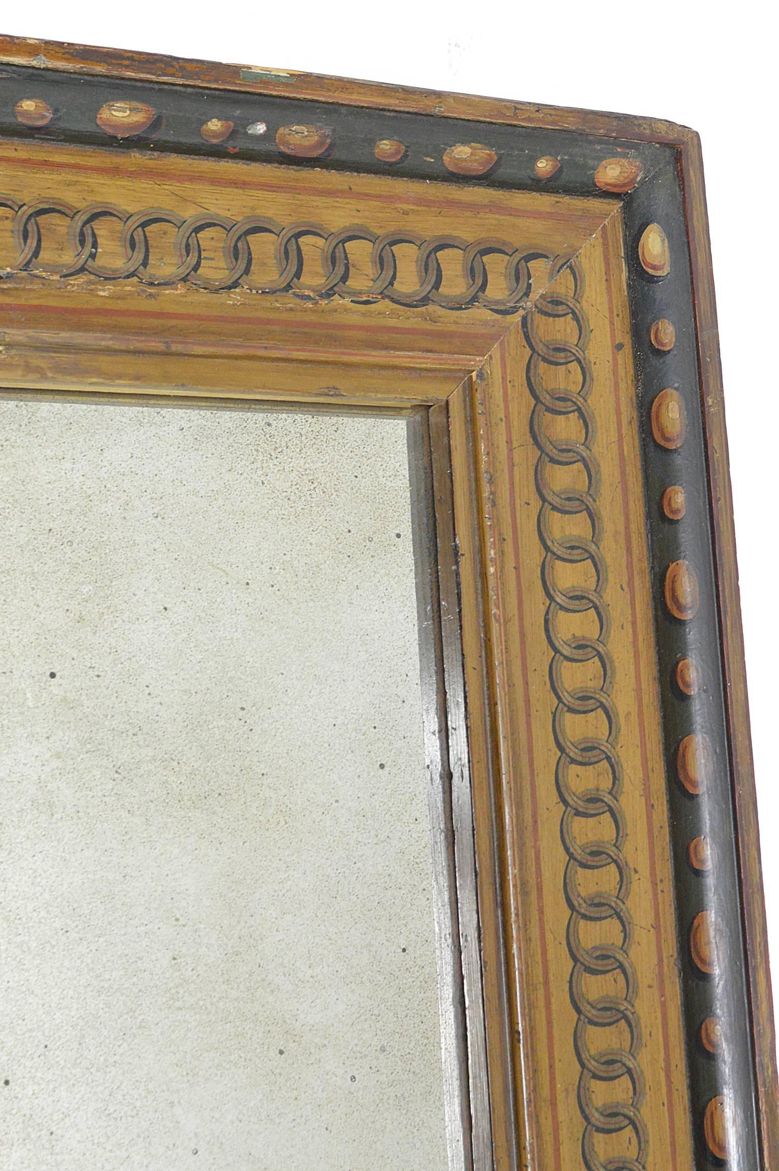 Large-Scale Italian Neoclassical Style Painted Mirror 1