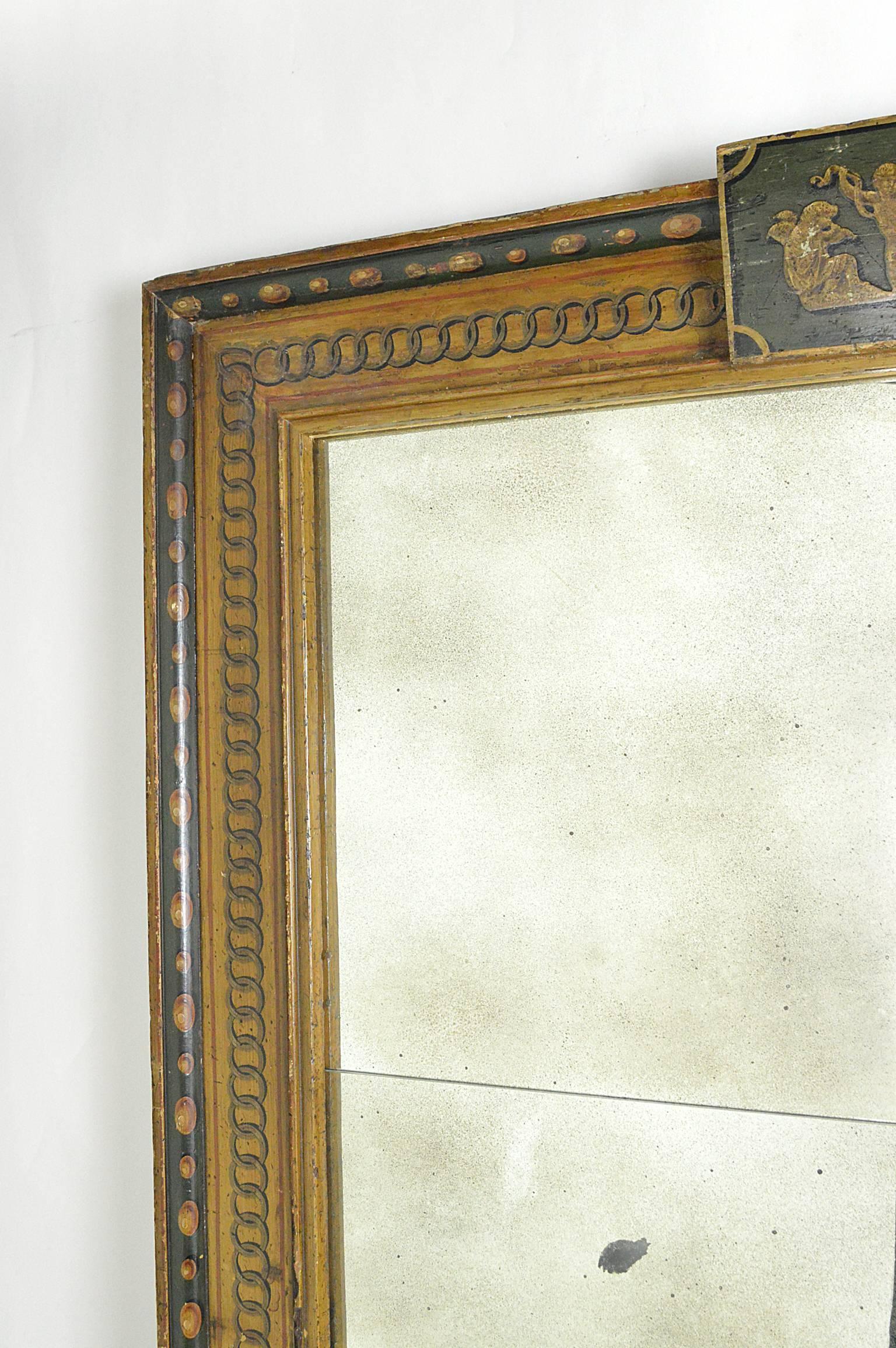 Large-Scale Italian Neoclassical Style Painted Mirror 3