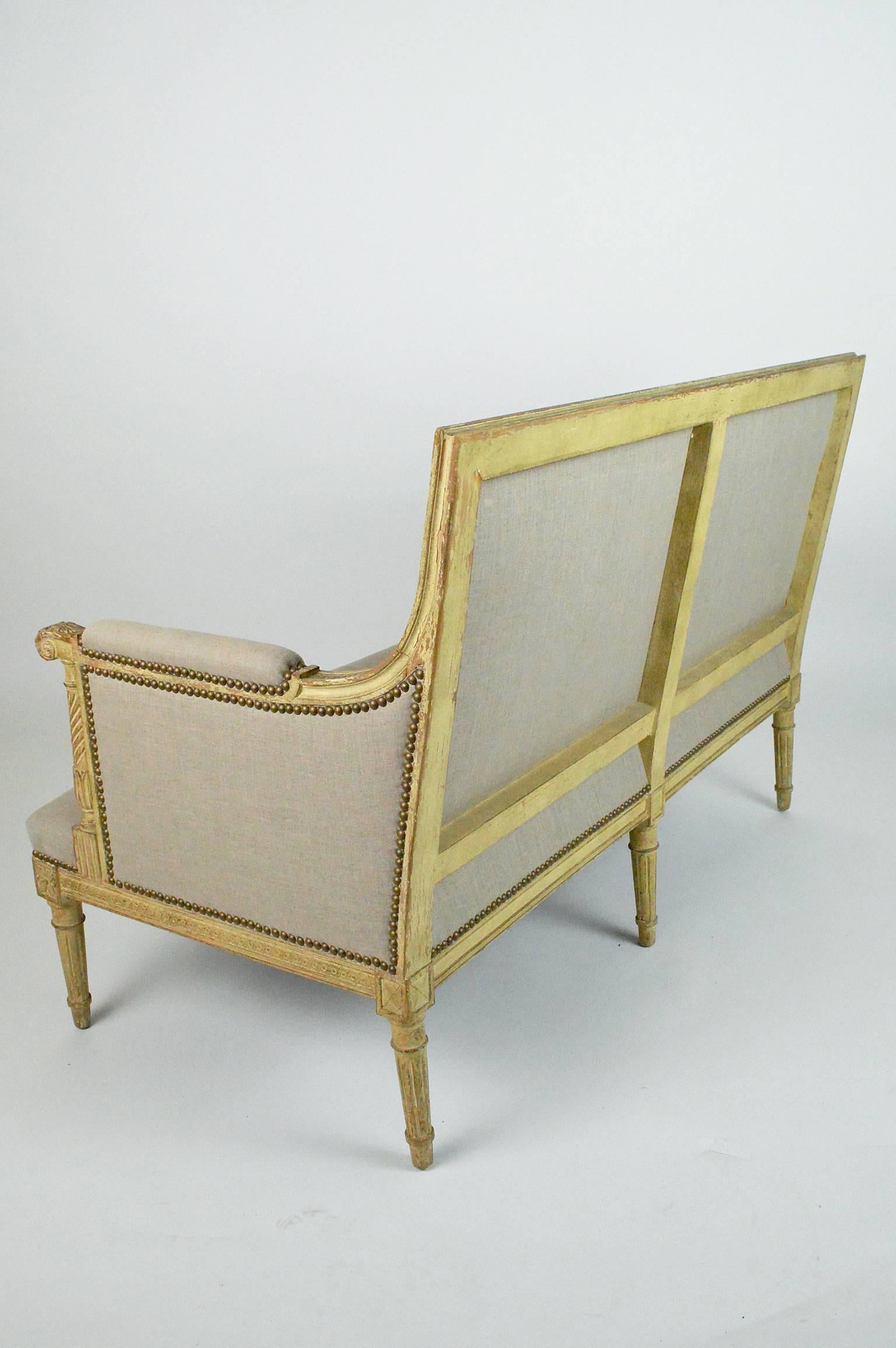 Louis XVI Style French Settee For Sale 4