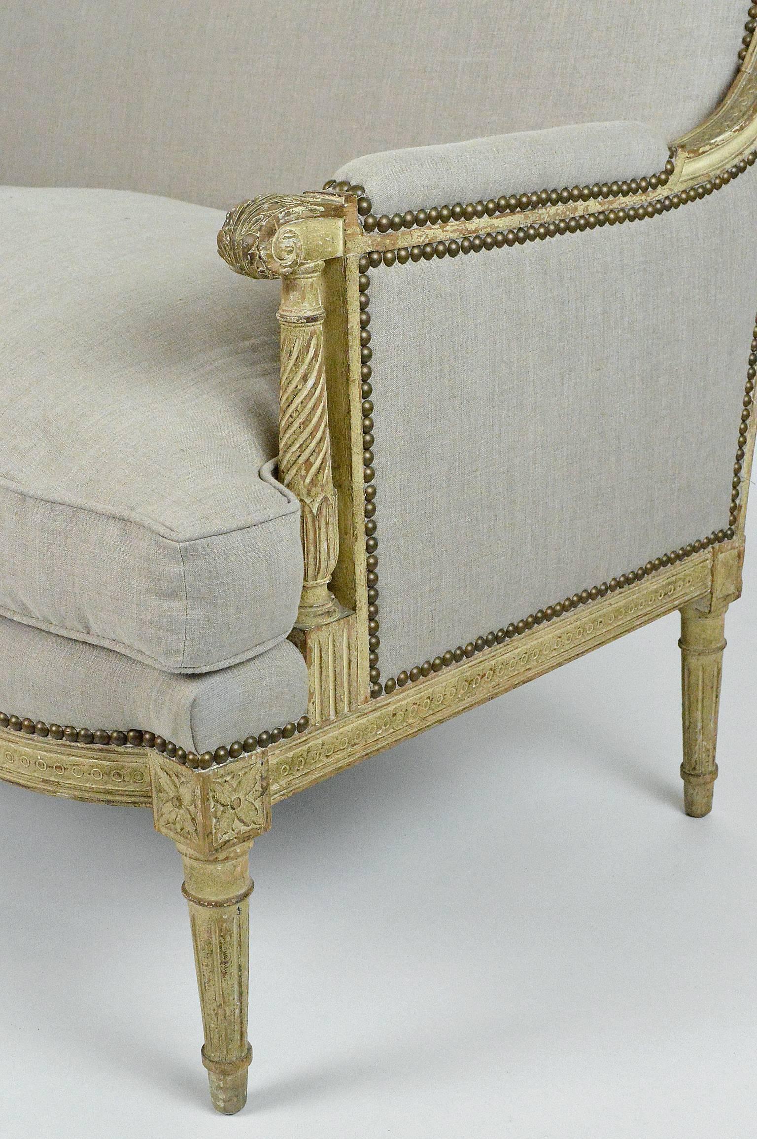 Louis XVI Style French Settee For Sale 1