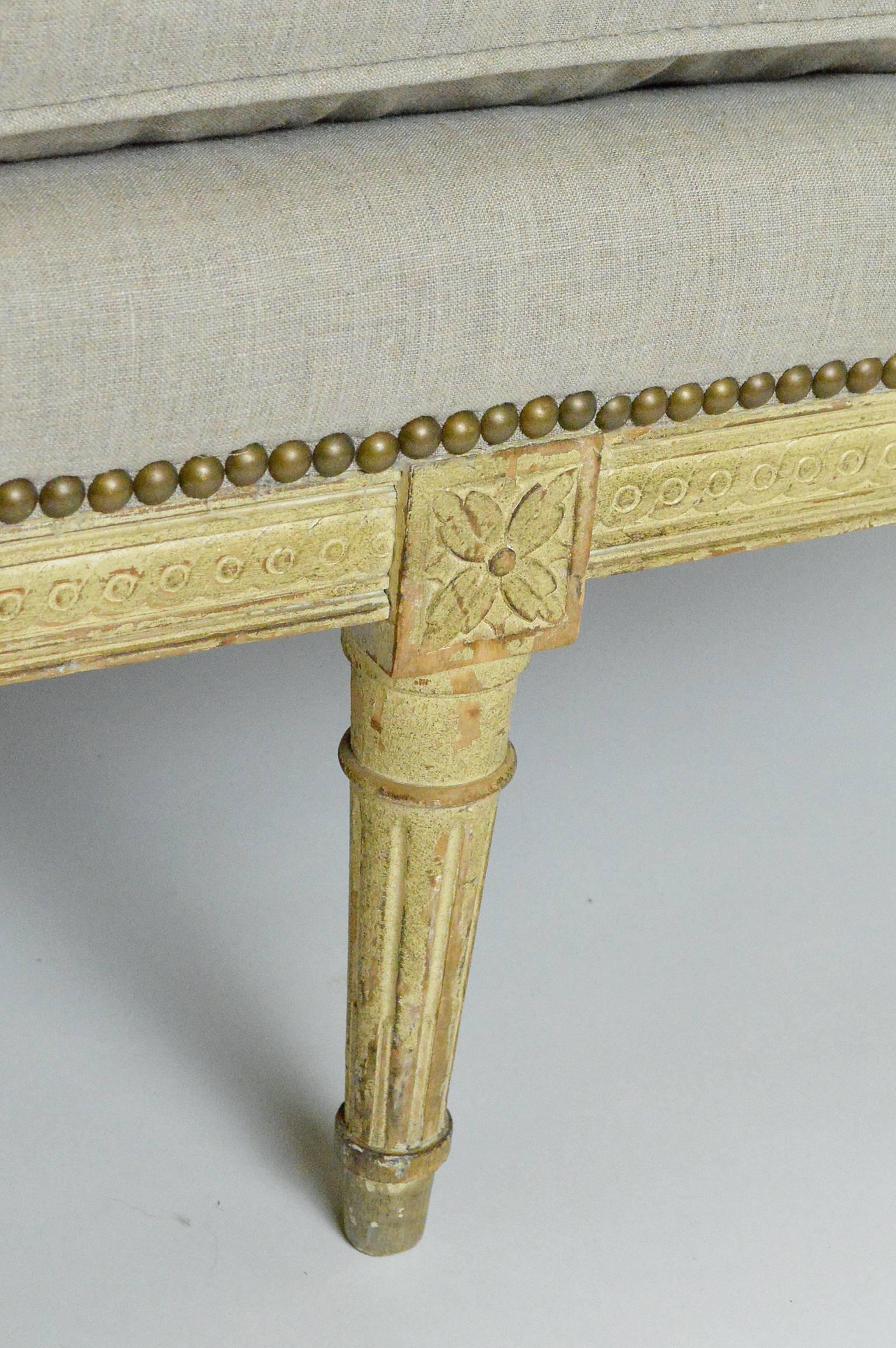 Louis XVI Style French Settee For Sale 3