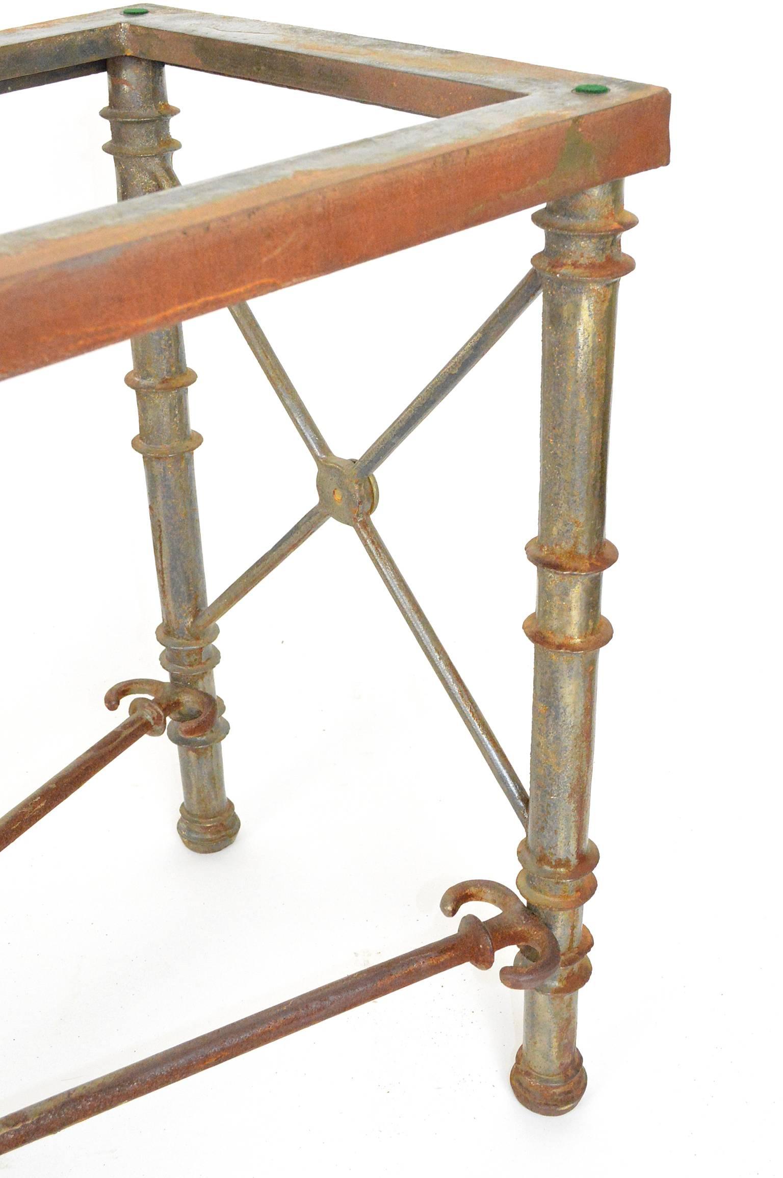 Giacometti Inspired Iron and Brass Console Table For Sale 3
