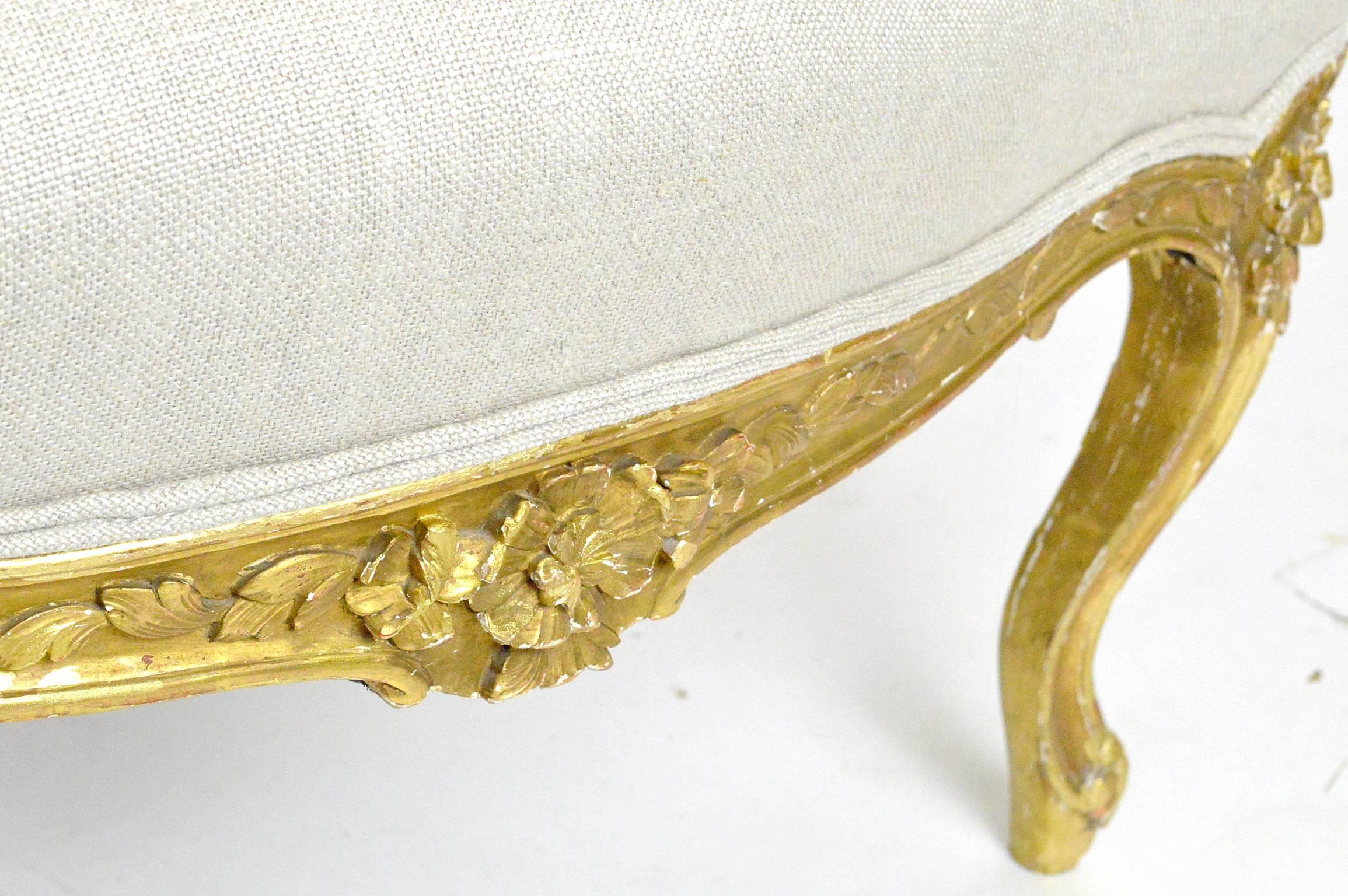 Louis XV Style Giltwood Armchair 2