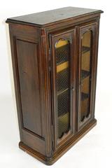 French Walnut Two-Door Bookcase
