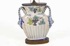 1920s Italian Handmade Pottery Lamp