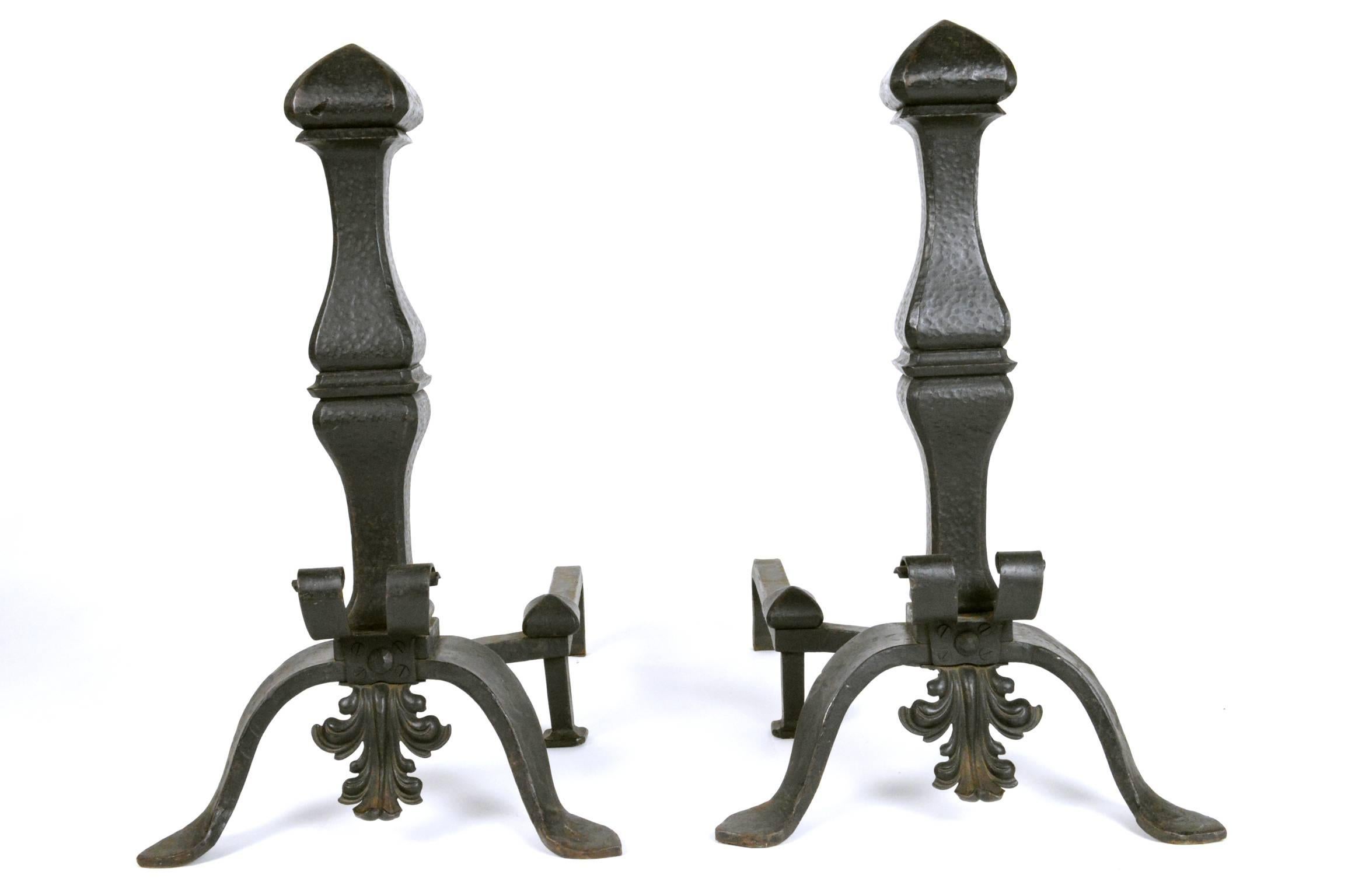 Pair Large Scale Andirons For Sale 1