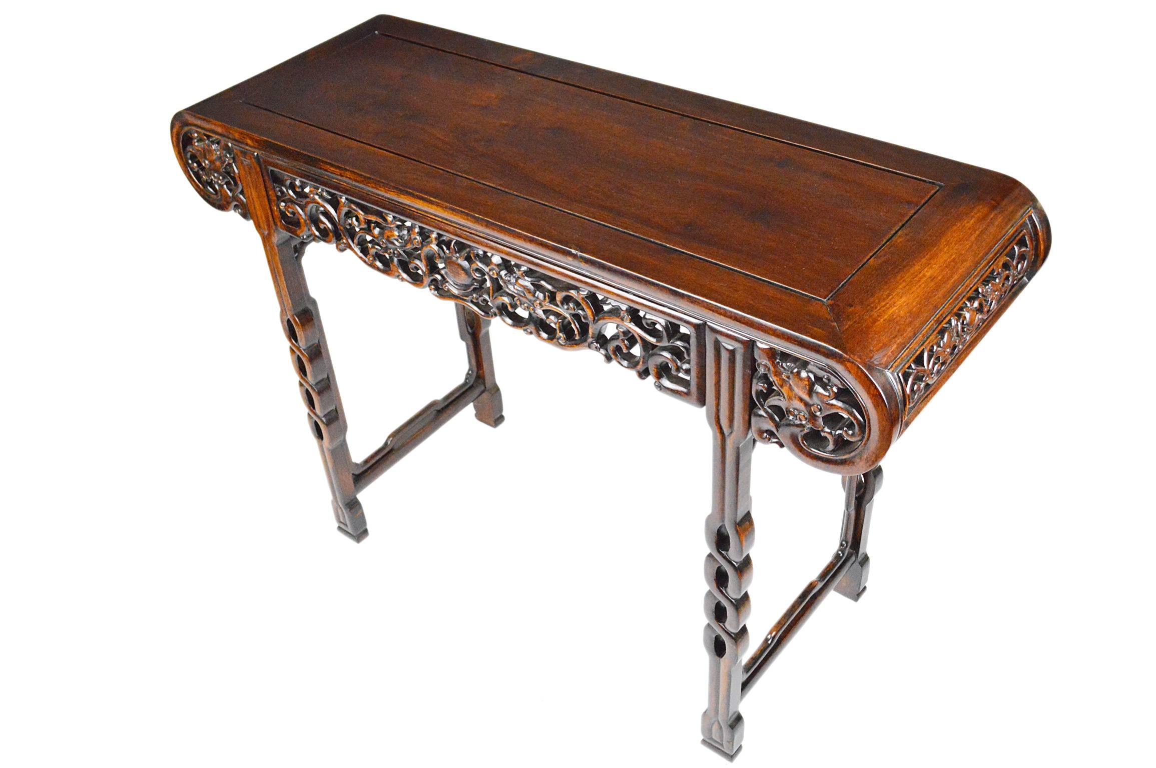 Chinese Rosewood Altar or Console Table For Sale 1