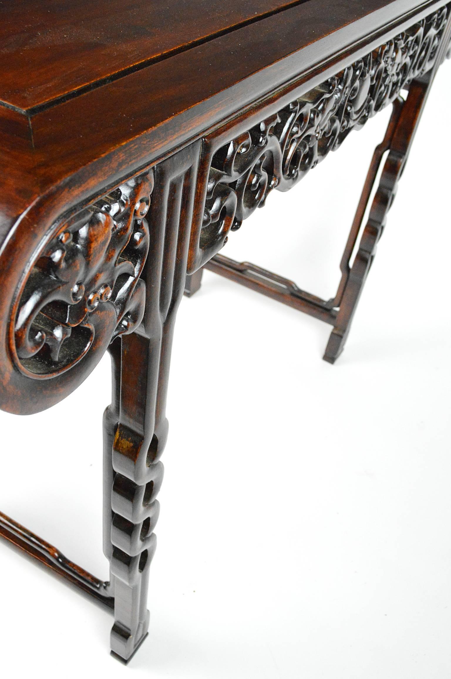 Chinese Rosewood Altar or Console Table For Sale 2