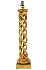 Frederick Coopert Carved Helix Table Lamp