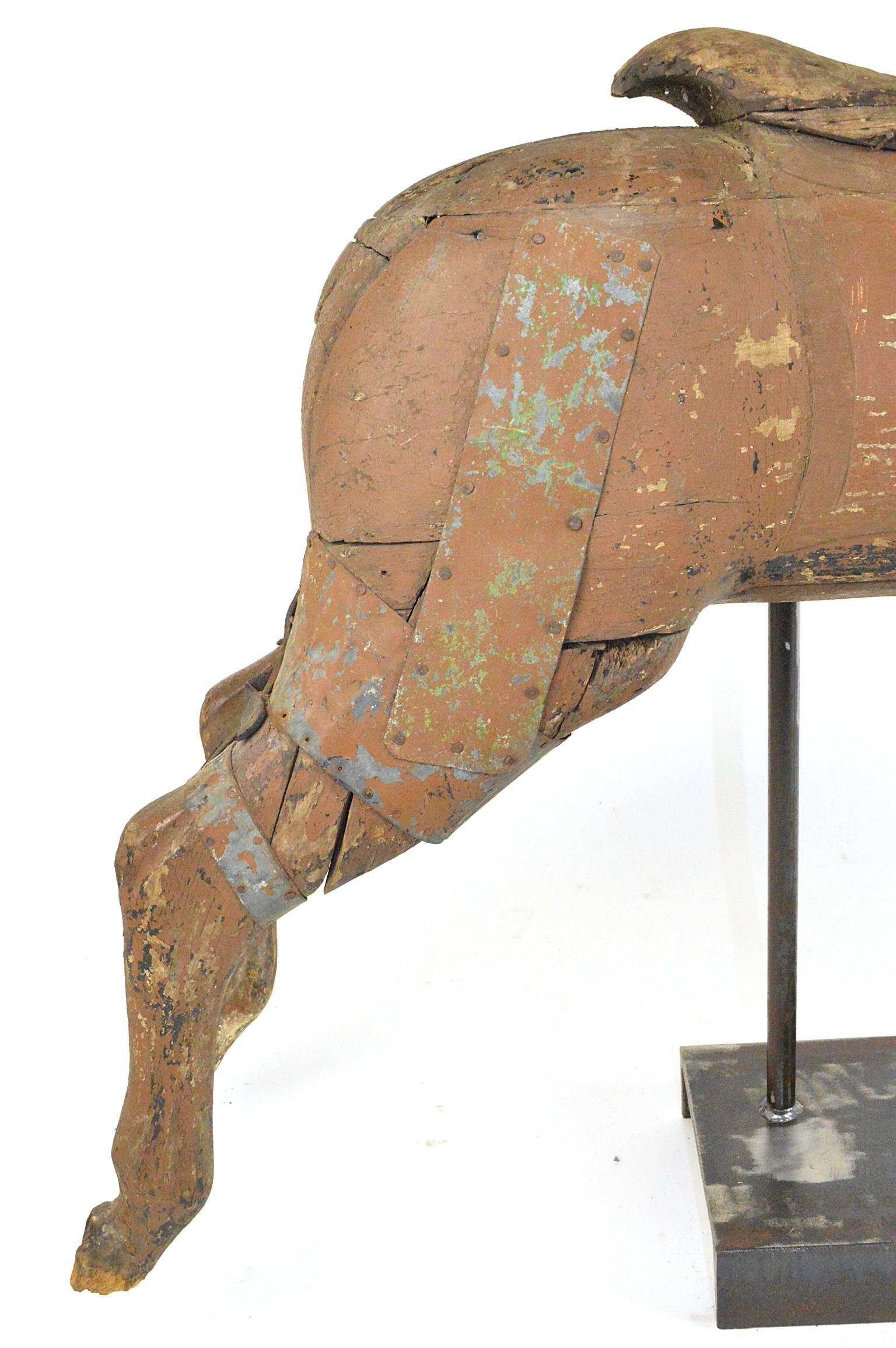 Late 19th Century Carved Wood Carousel Horse Fragment For Sale 4