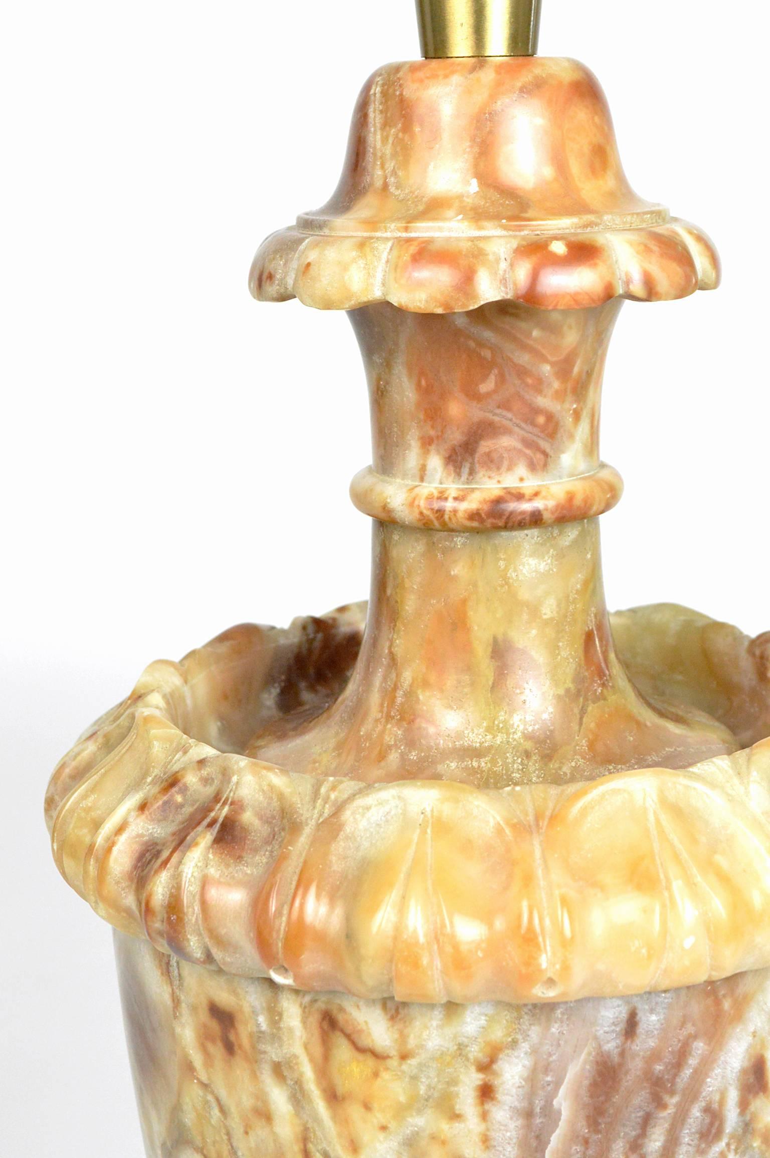 20th Century Neoclassical Style Alabaster Lamp by Marbro