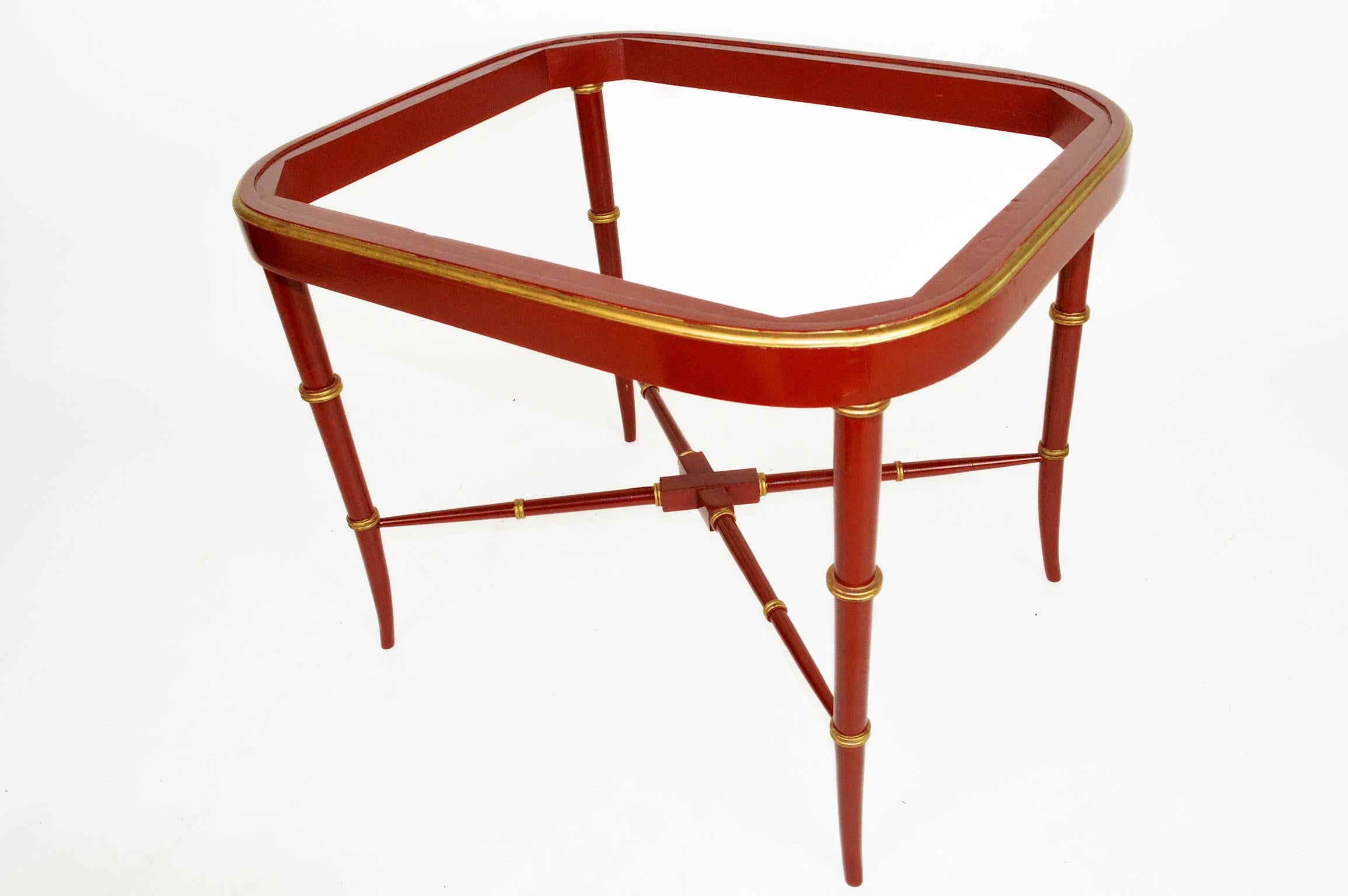 19th Century Red Chinoiserie Tray Table For Sale 3