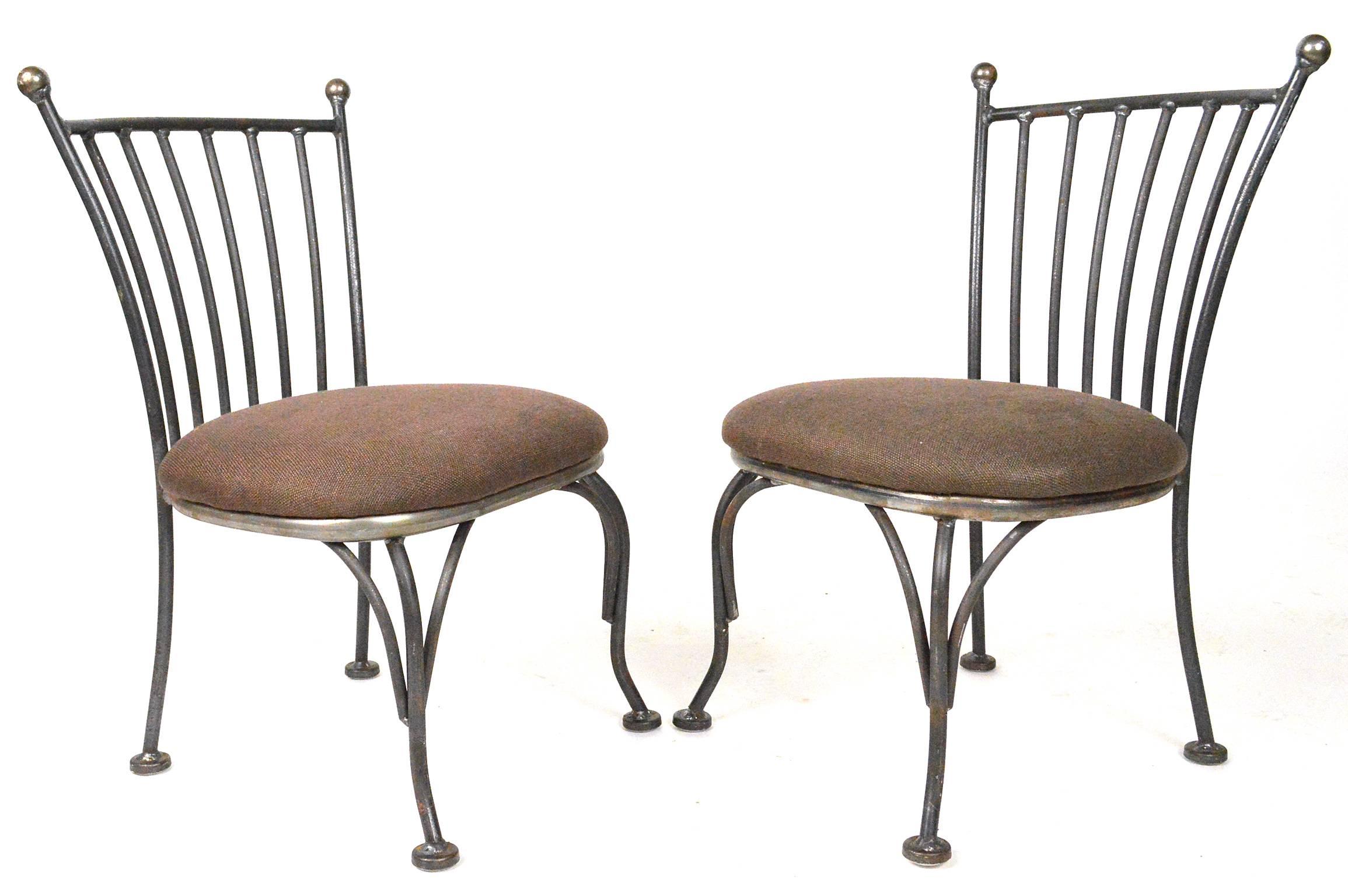 Pair of Child's Iron Bistro Chairs For Sale 1