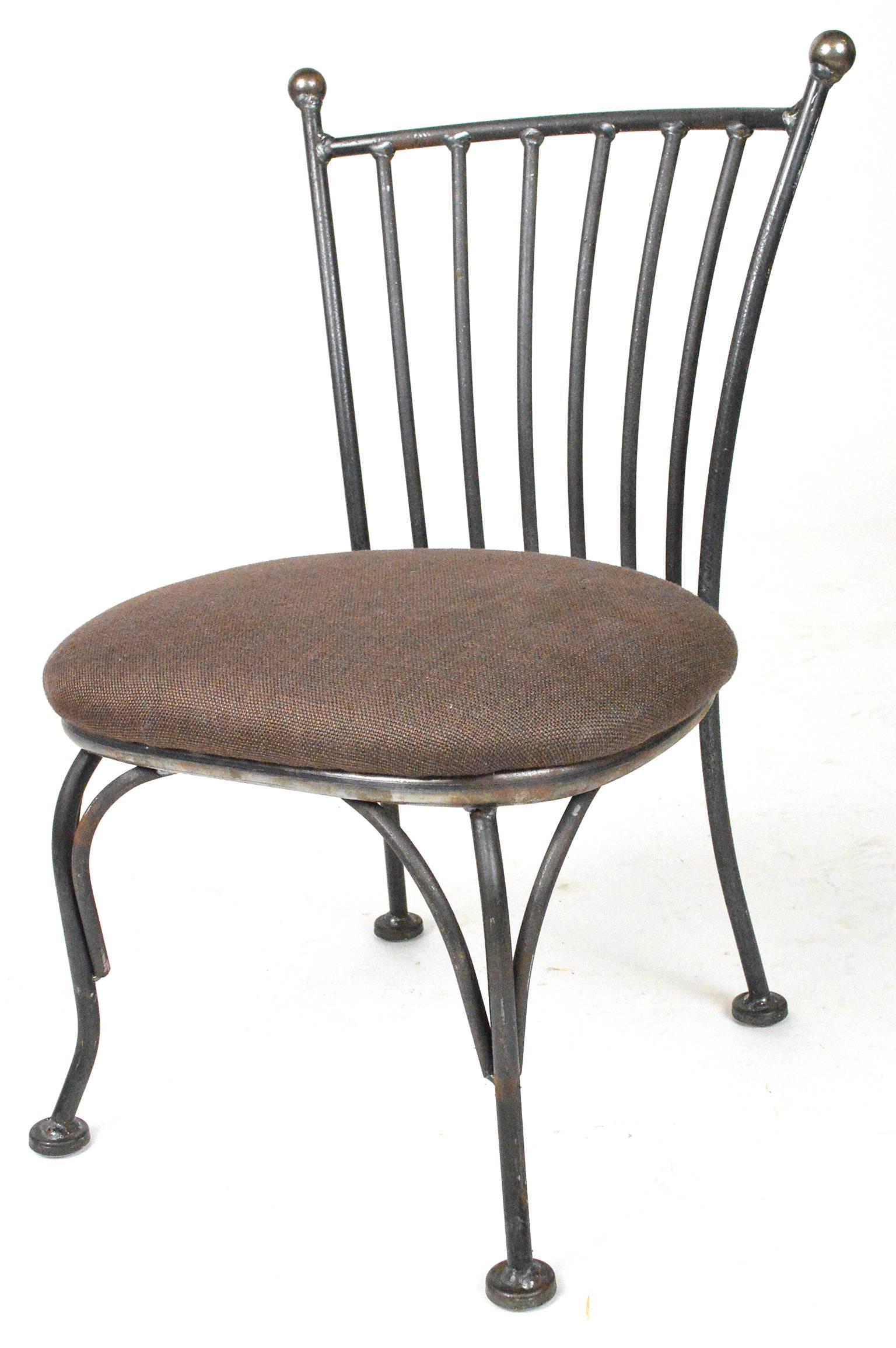 Pair of Child's Iron Bistro Chairs For Sale 2
