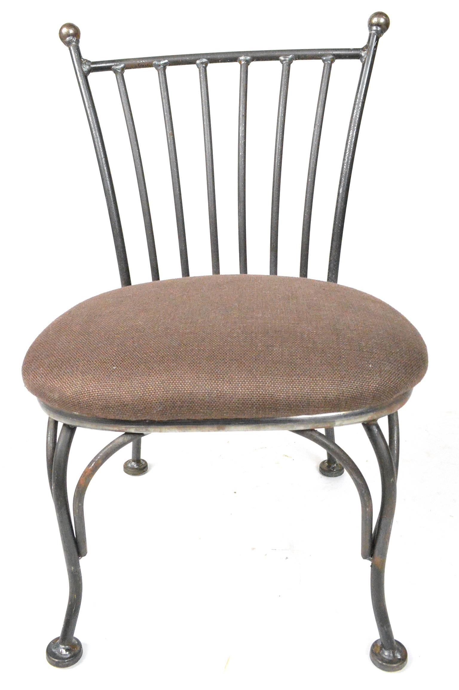 Pair of Child's Iron Bistro Chairs For Sale 5