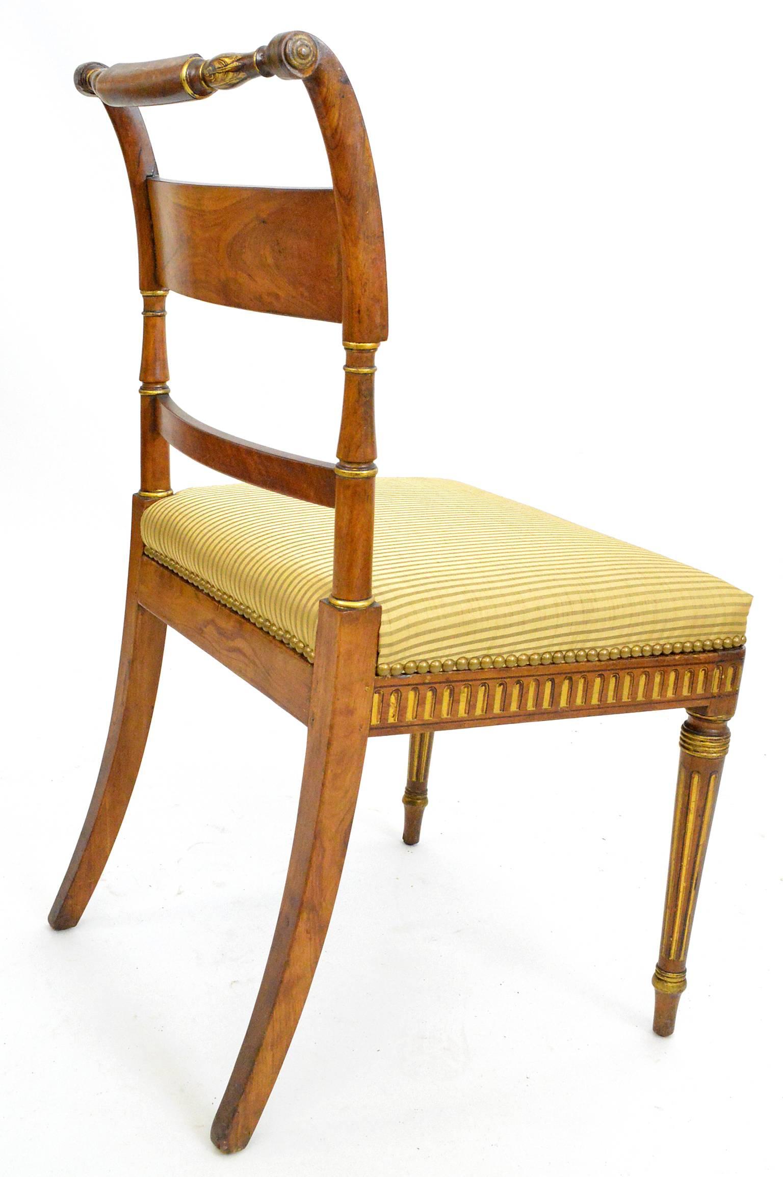19th Century Set of Six Regency Chairs in Original Finish For Sale