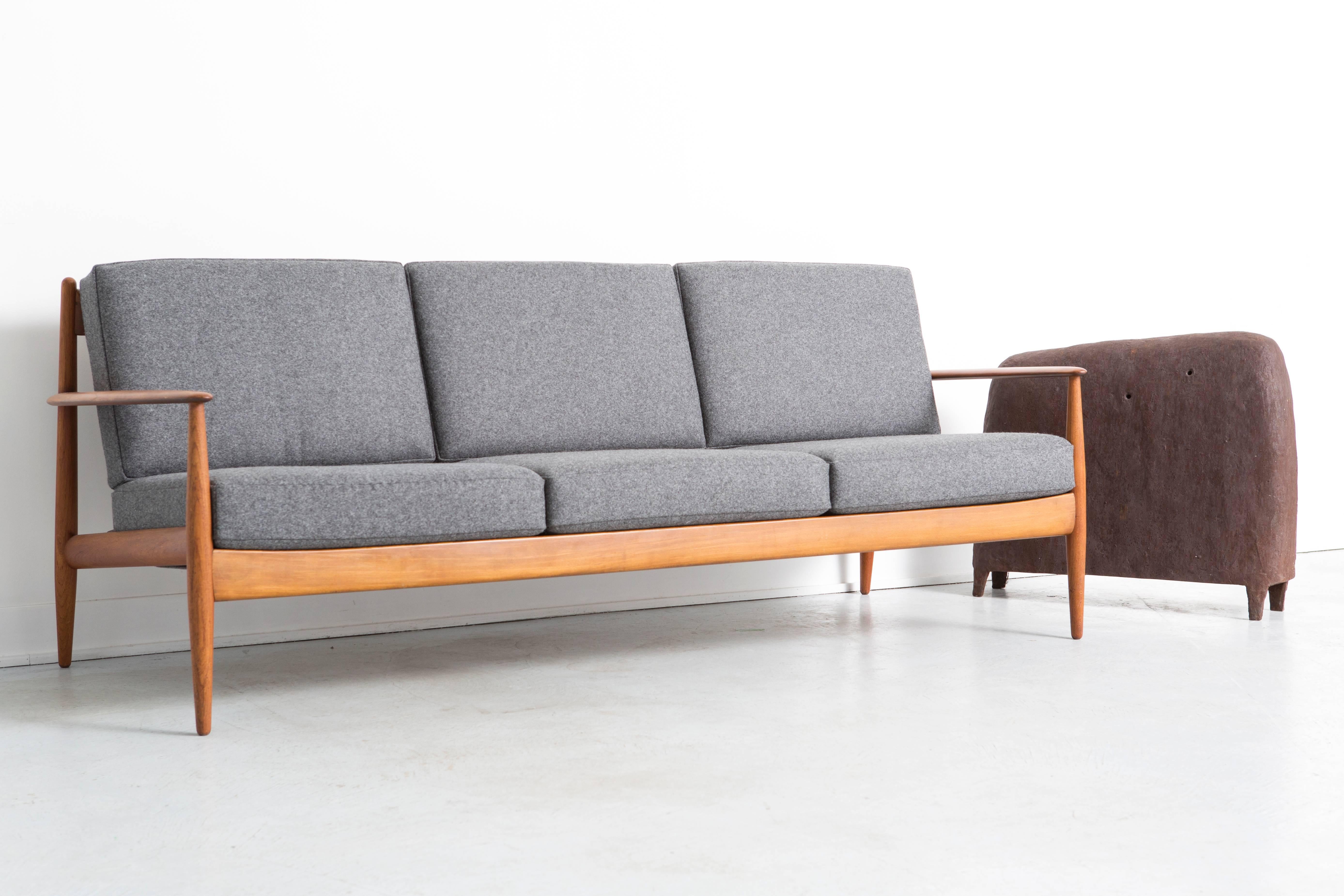 20th Century Modern Grete Jalk Danish Sofa by France and Daverkosen Freshly Reupholstered For Sale
