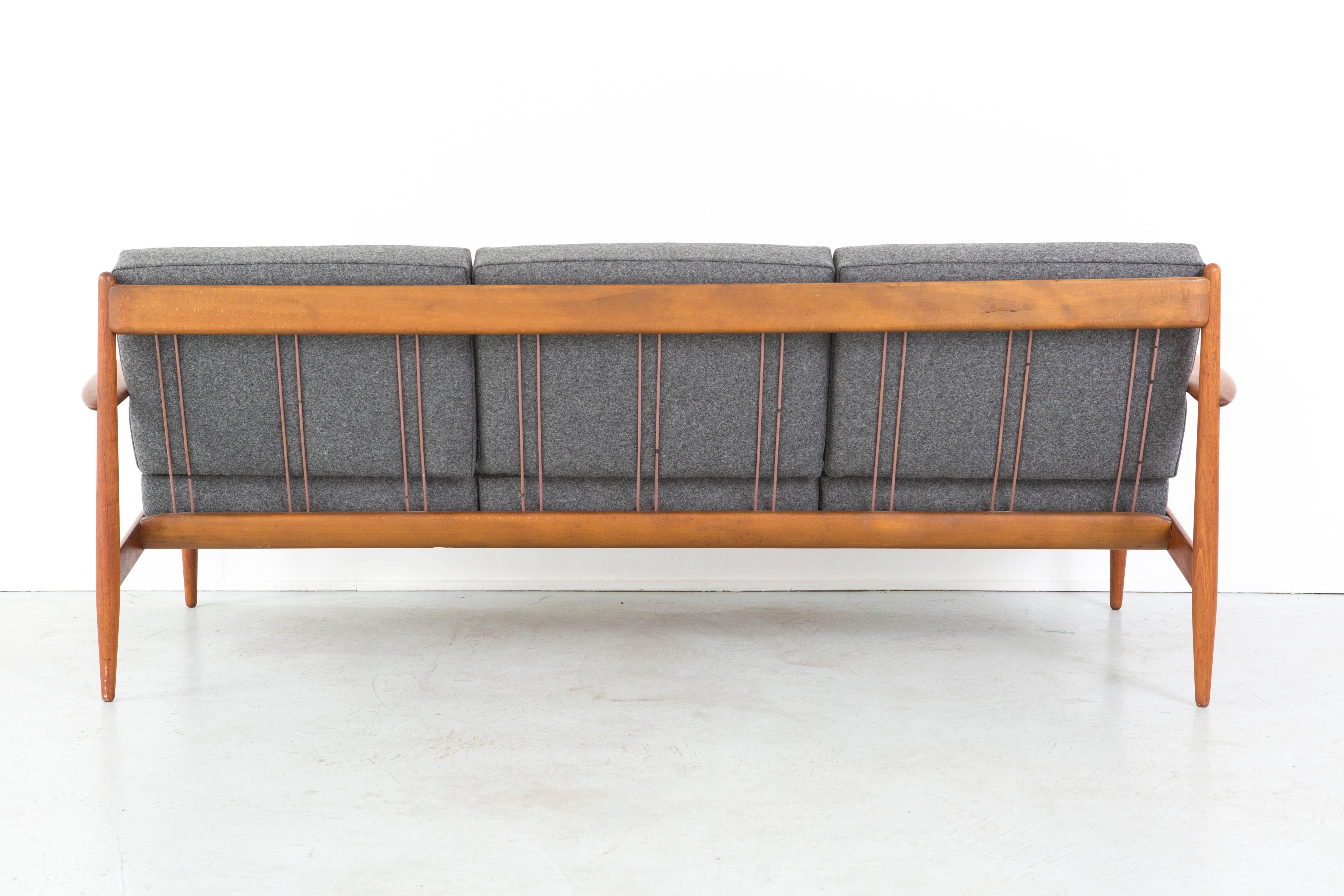 Mid-Century Modern Modern Grete Jalk Danish Sofa by France and Daverkosen Freshly Reupholstered For Sale