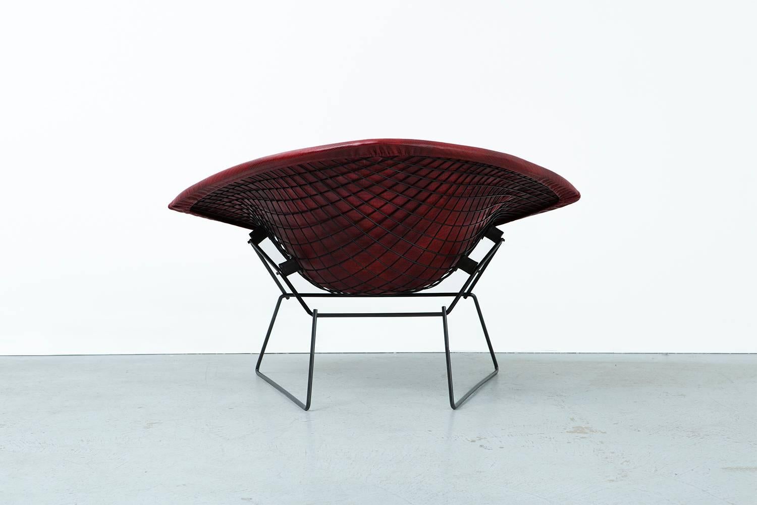 American Mid-Century Modern Bertoia Diamond Chair by Knoll Freshly Reupholstered