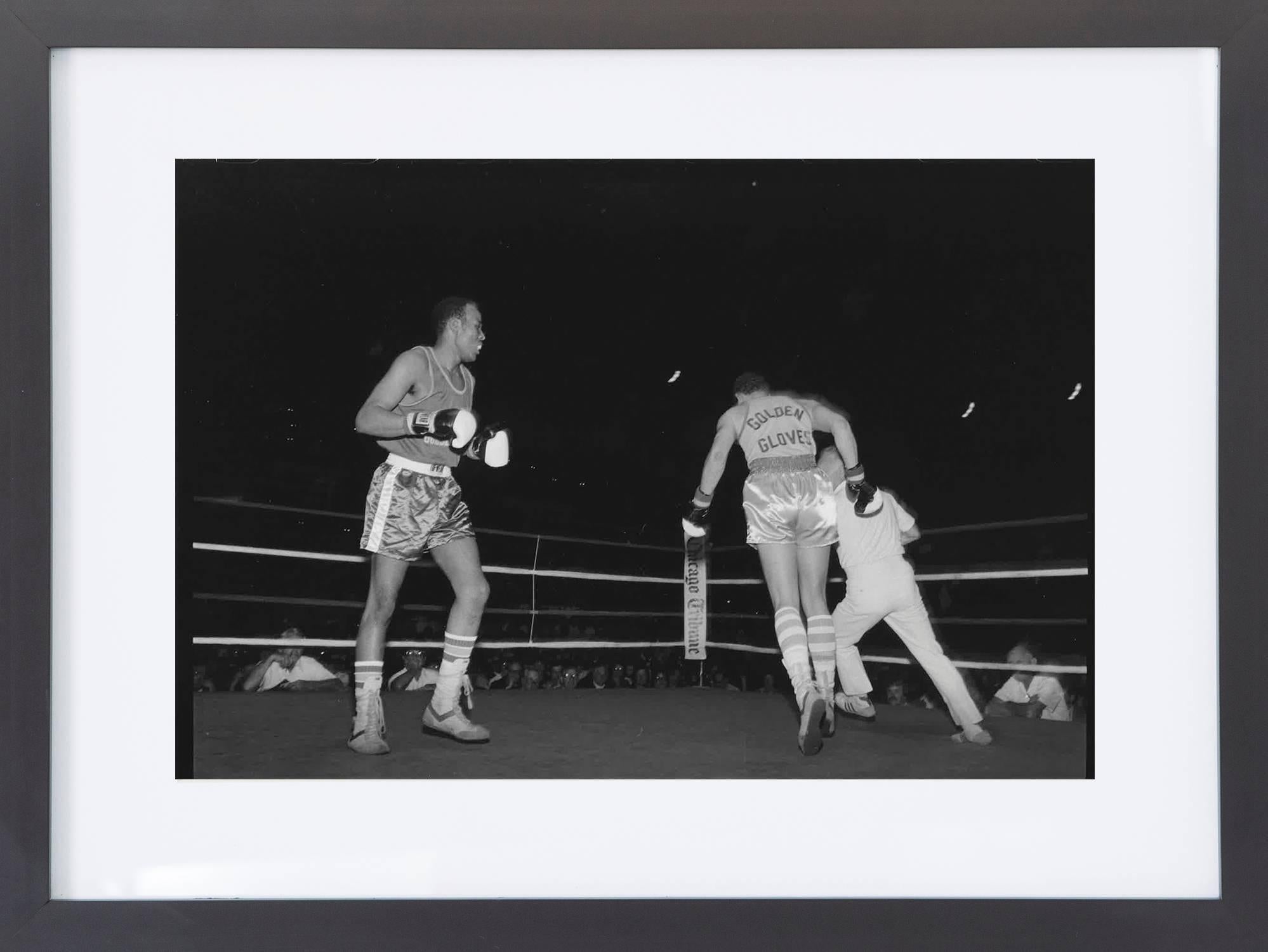 Gelatin silver prints, attributed to Phil Mascione.  Three-framed, 65 unframed "Phil Mascione, a sports photographer who worked for the Tribune from 1944 to 1983, won 83 national and international awards for his pictures. He was presented the