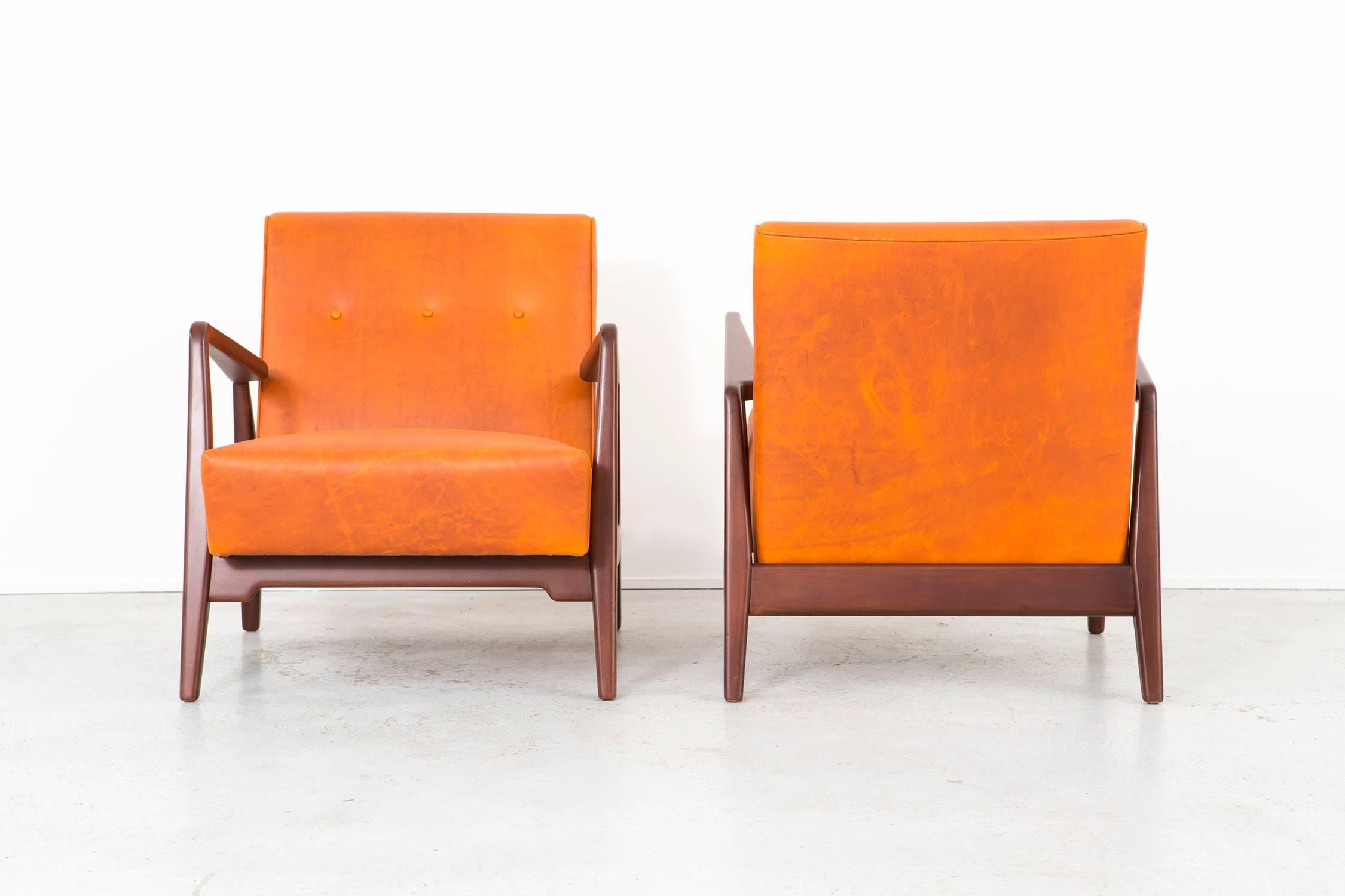 American Set of Mid-Century Modern Jens Risom Lounge Chairs Newly Reupholstered