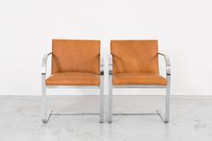 Set of Thonet Dining Chairs Reupholstered in Serengeti Leather