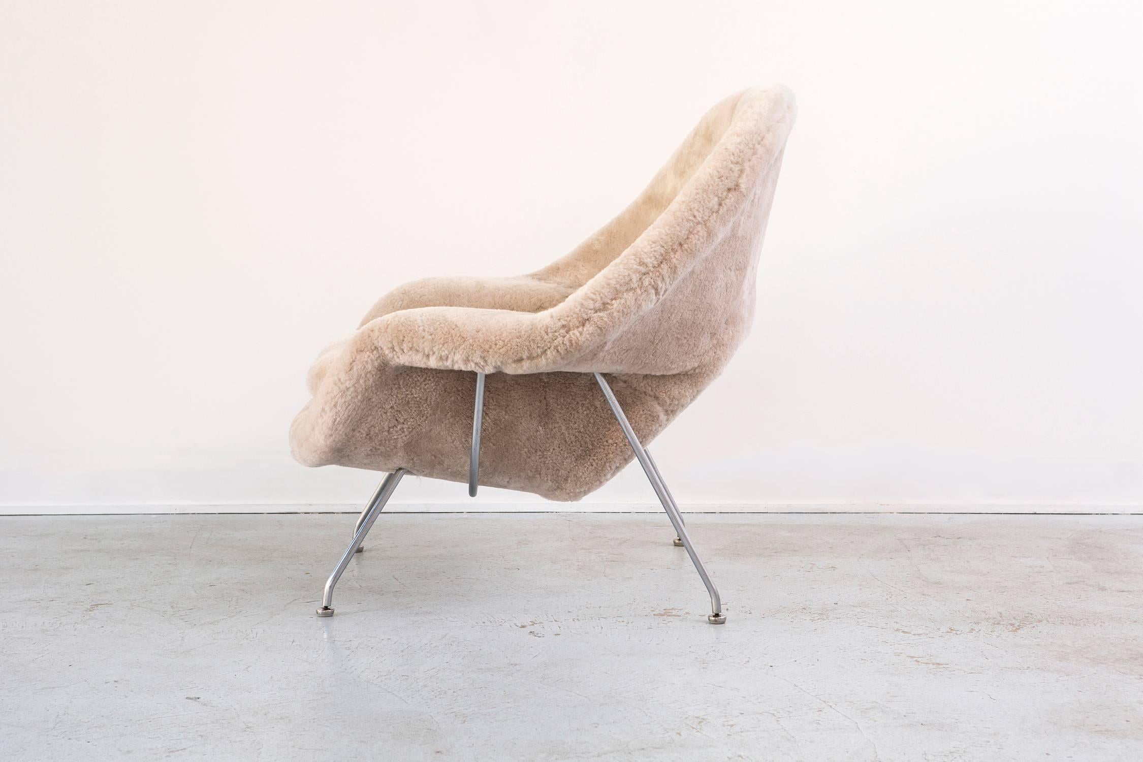 shearling womb chair
