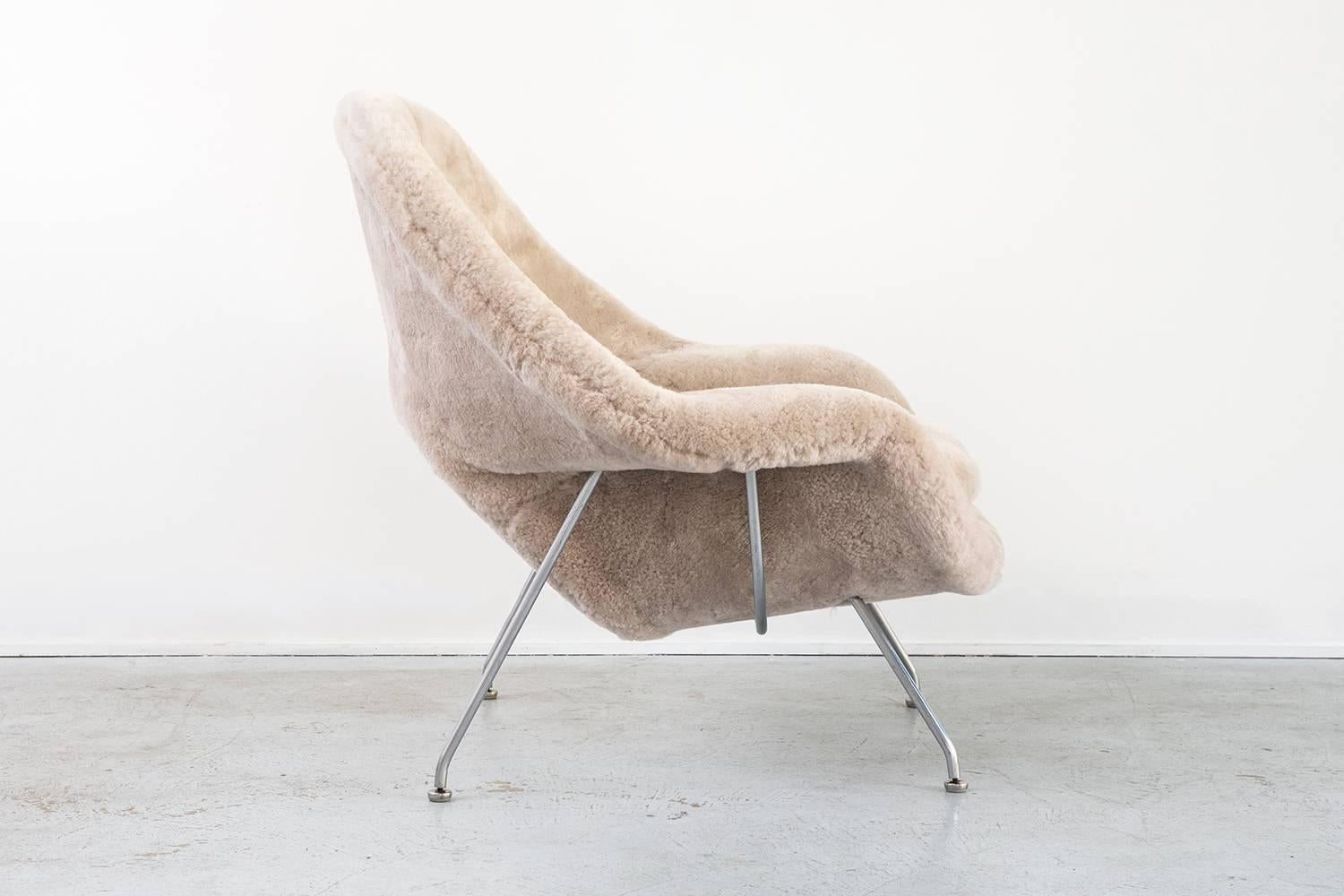 shearling womb chair