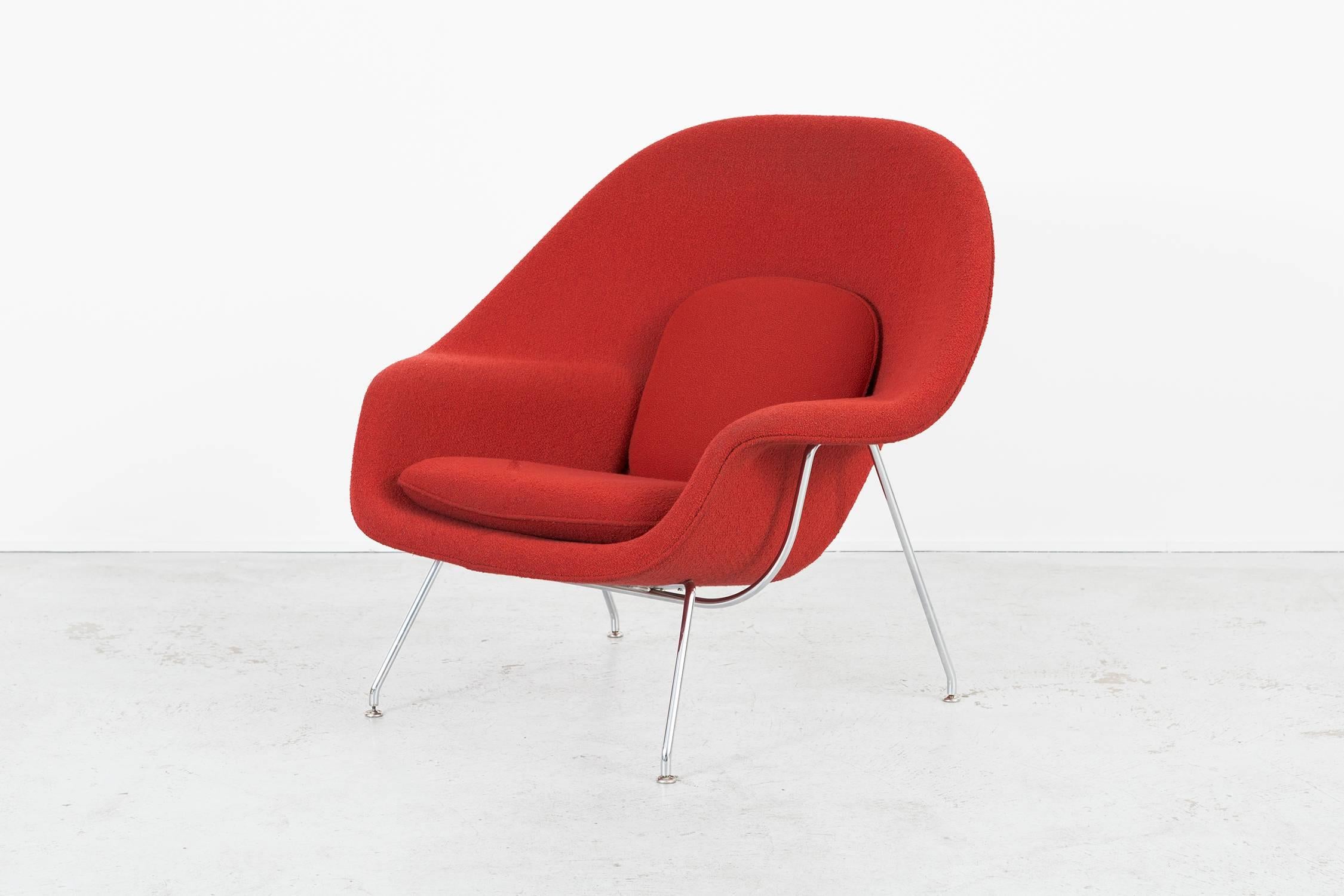 American Set of Eero Saarinen Womb Chairs in Knoll Boucle Fabric